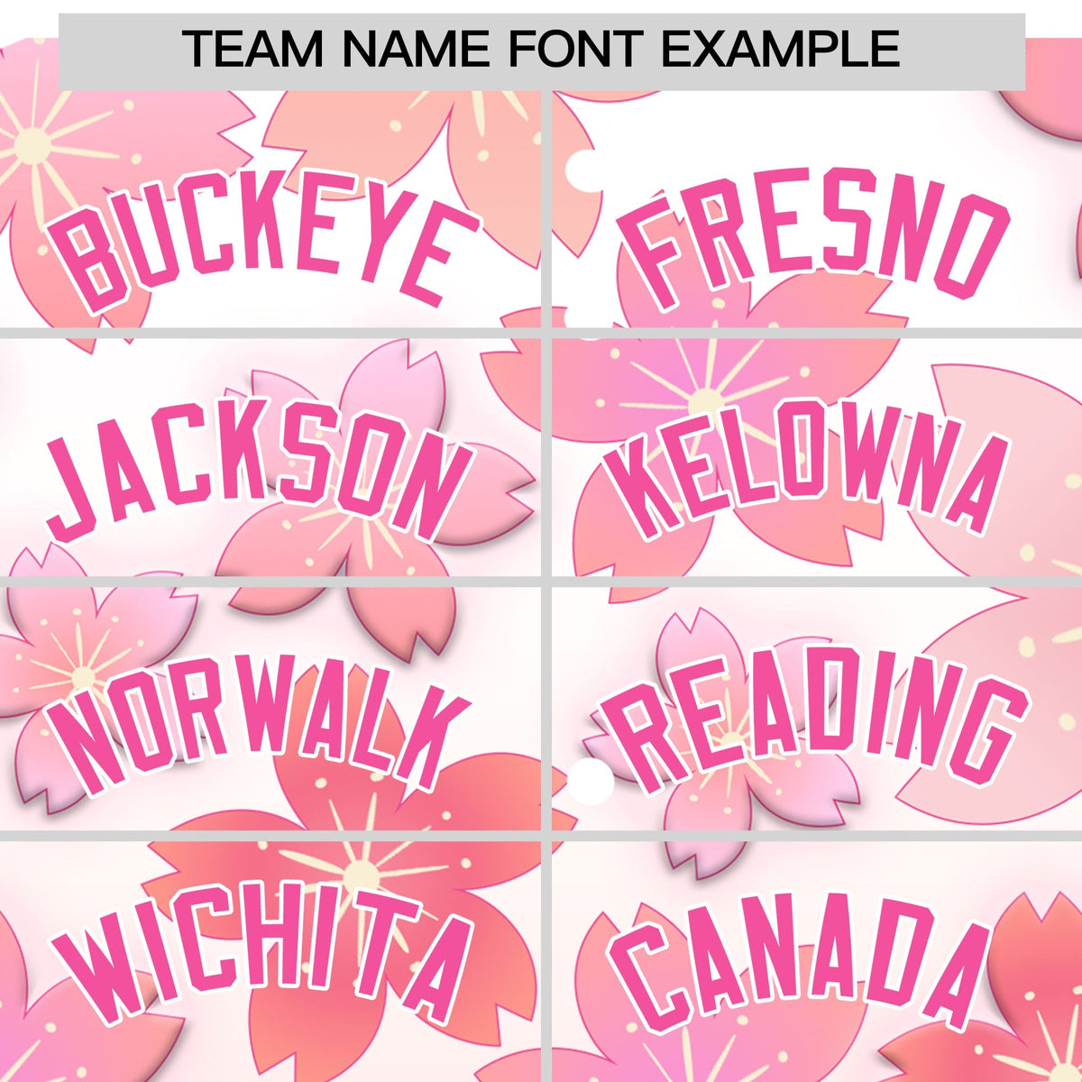 Custom Hooded Baseball Jersey | Pink Pink Cherry Blossom Personalized Name &amp; Number Sport Jersey