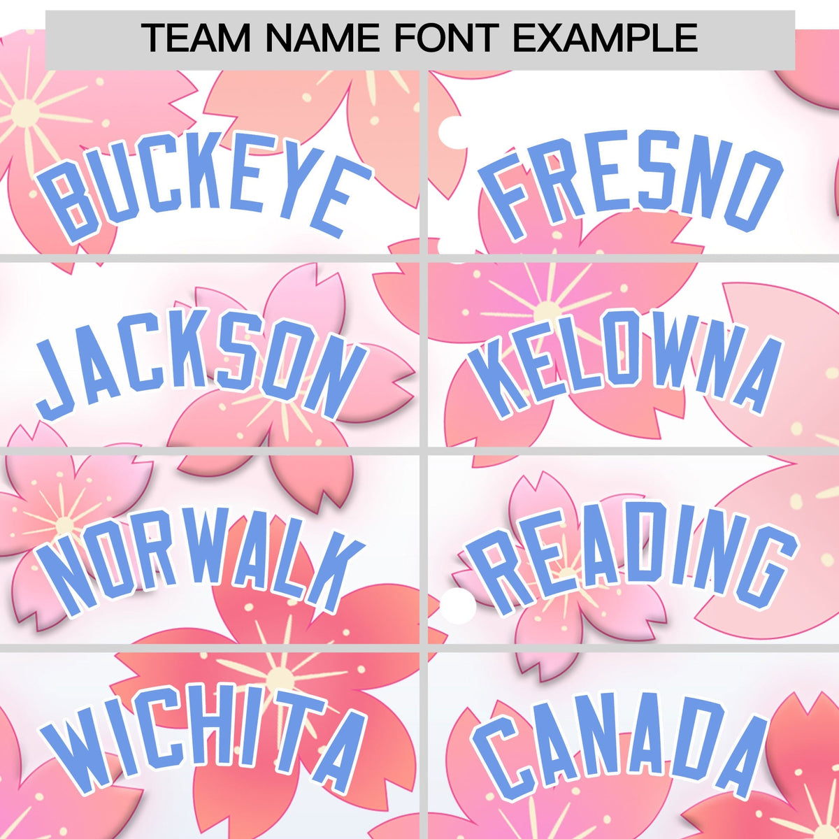Custom Hooded Baseball Jersey | Pink Light Blue Cherry Blossom Personalized Name &amp; Number Sport Jersey