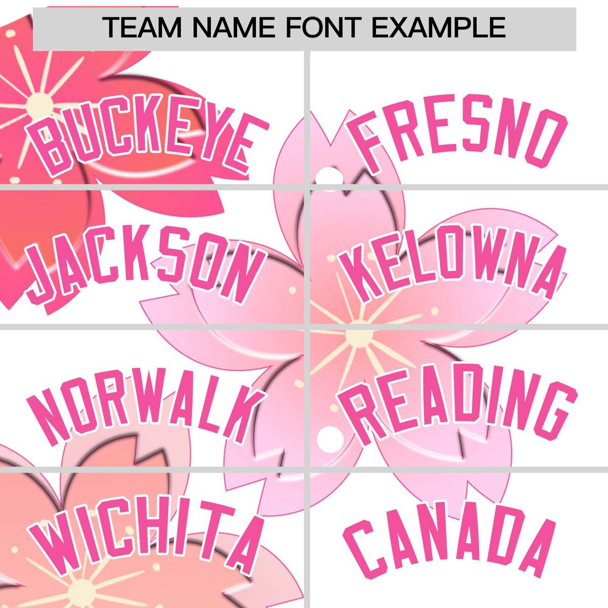Custom Hooded Baseball Jersey | Pink White Cherry Blossom Personalized Name &amp; Number Sport Jersey