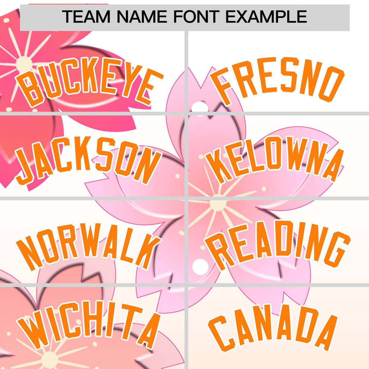 Custom Hooded Baseball Jersey | Pink Orange Cherry Blossom Moisture-Wicking Jersey for Men &amp; Women