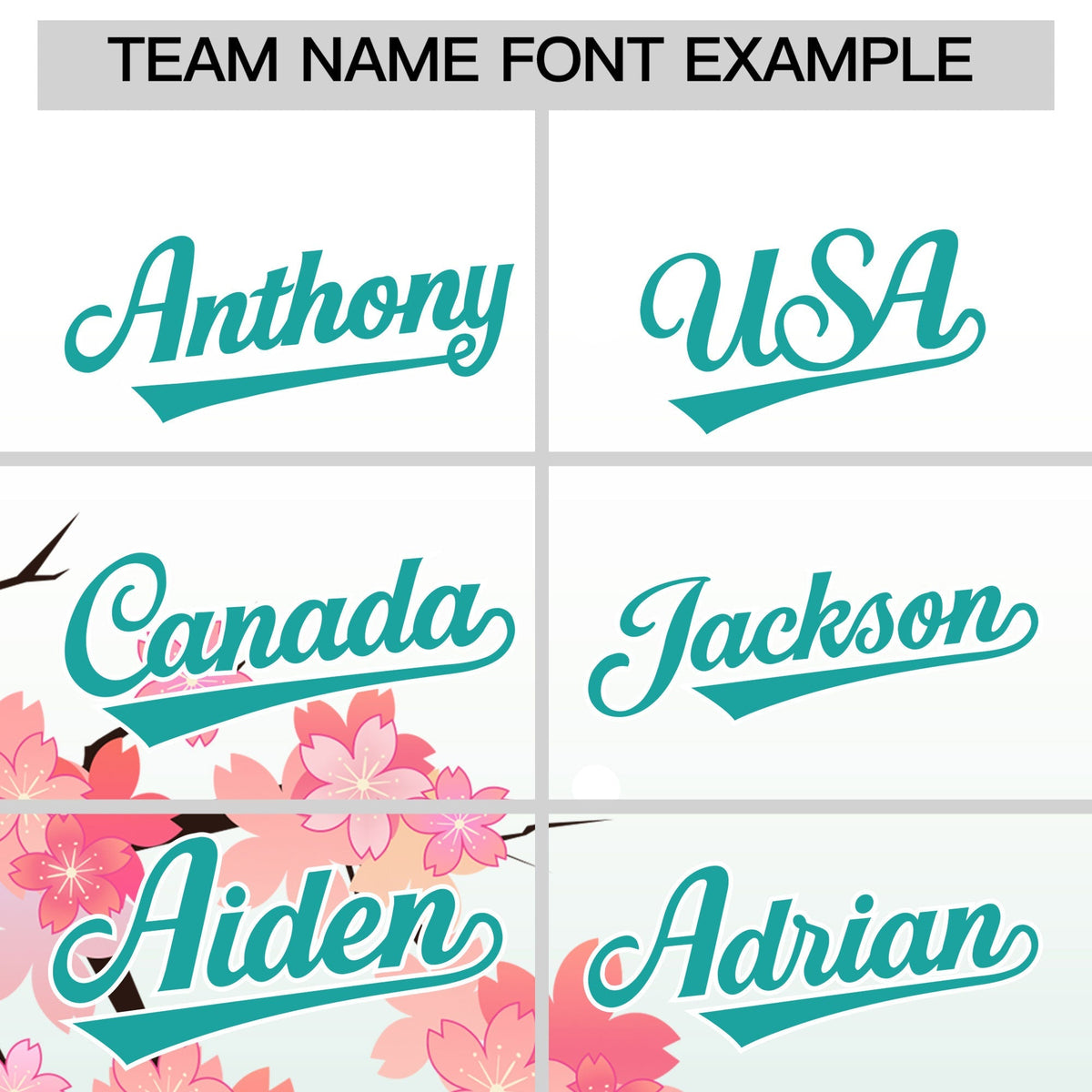 Custom Hooded Baseball Jersey | Pink Aqua Cherry Blossom Personalized Name &amp; Number Sport Jersey