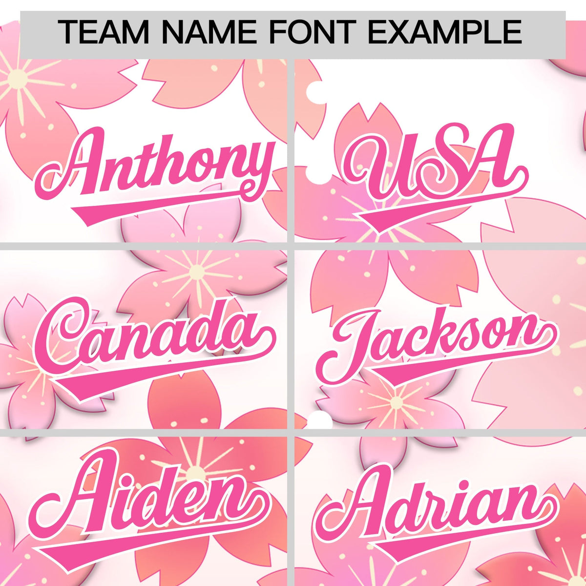 Custom Hooded Baseball Jersey | Pink Pink Cherry Blossom Personalized Name &amp; Number Sport Jersey