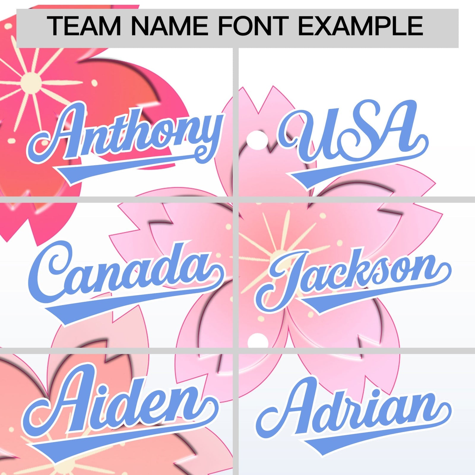 Custom Hooded Baseball Jersey | Pink Light Blue Cherry Blossom Personalized Name & Number Sport Jersey