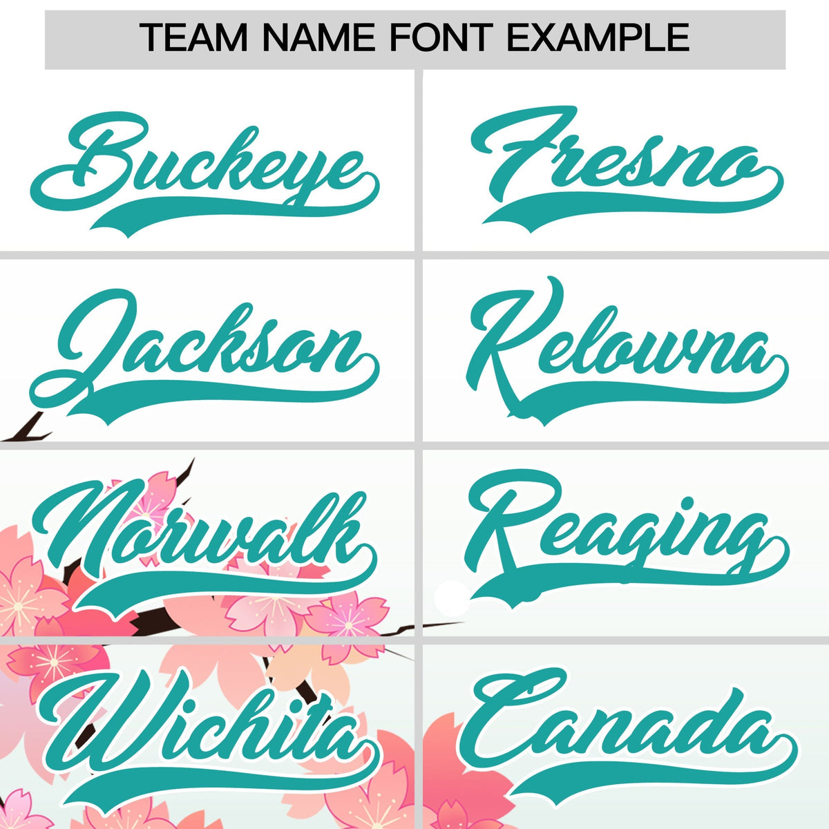 Custom Hooded Baseball Jersey | Pink Aqua Cherry Blossom Personalized Name &amp; Number Sport Jersey