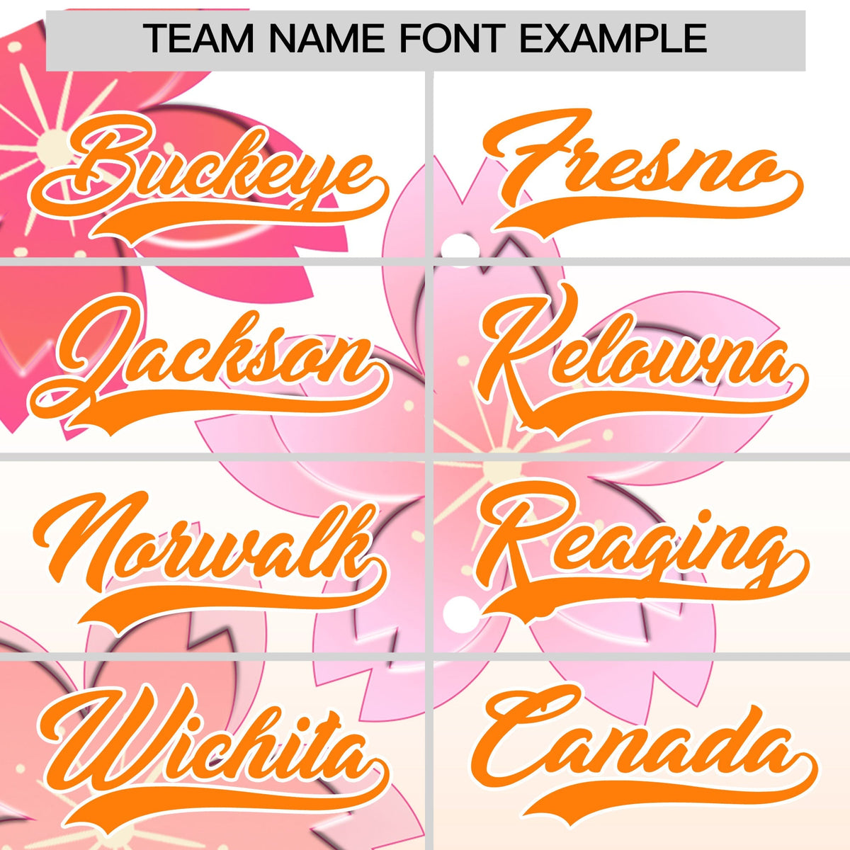 Custom Hooded Baseball Jersey | Pink Orange Cherry Blossom Moisture-Wicking Jersey for Men &amp; Women