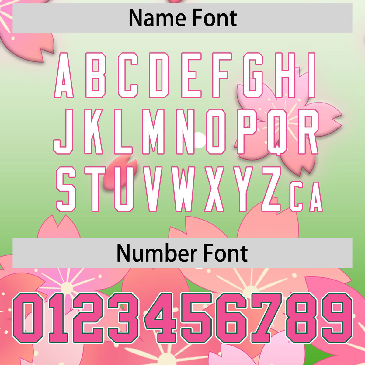 Custom Hooded Baseball Jersey | Pink Light Green Cherry Blossom Personalized Name &amp; Number Sport Jersey