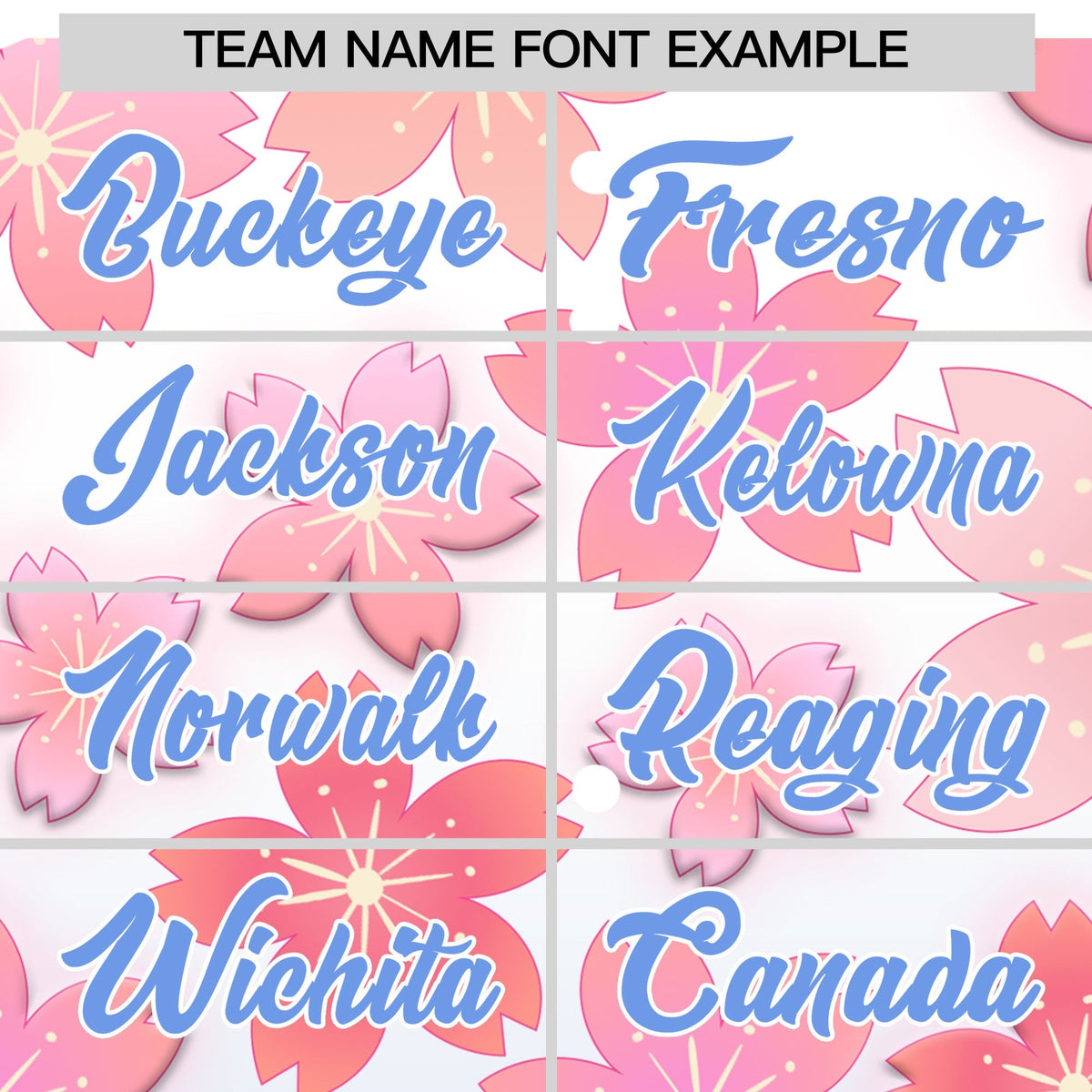 Custom Hooded Baseball Jersey | Pink Light Blue Cherry Blossom Personalized Name &amp; Number Sport Jersey
