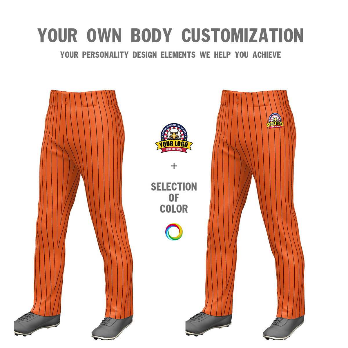 Custom Yellow Black Pinstripe Fit Stretch Practice Loose-fit Baseball Pants