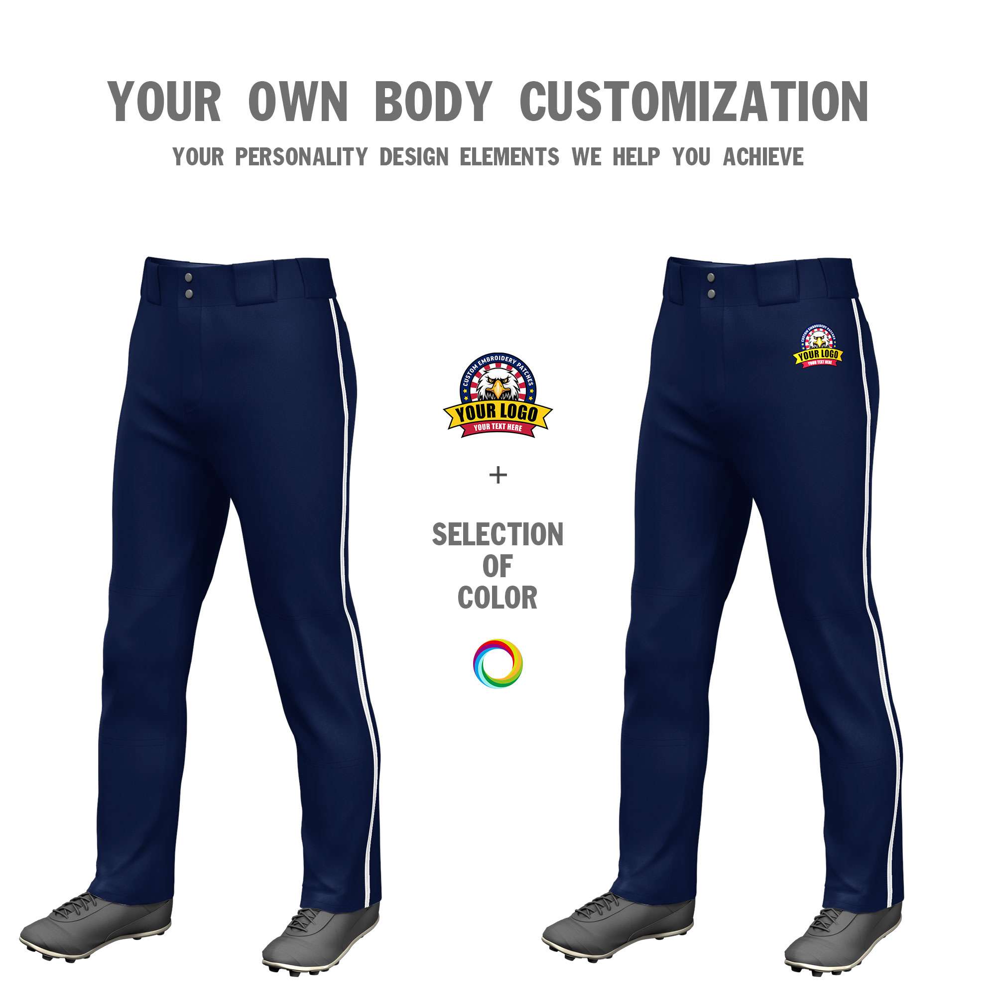 Custom Purple White Pinstripe Fit Stretch Practice Pull  Up Baseball Pants