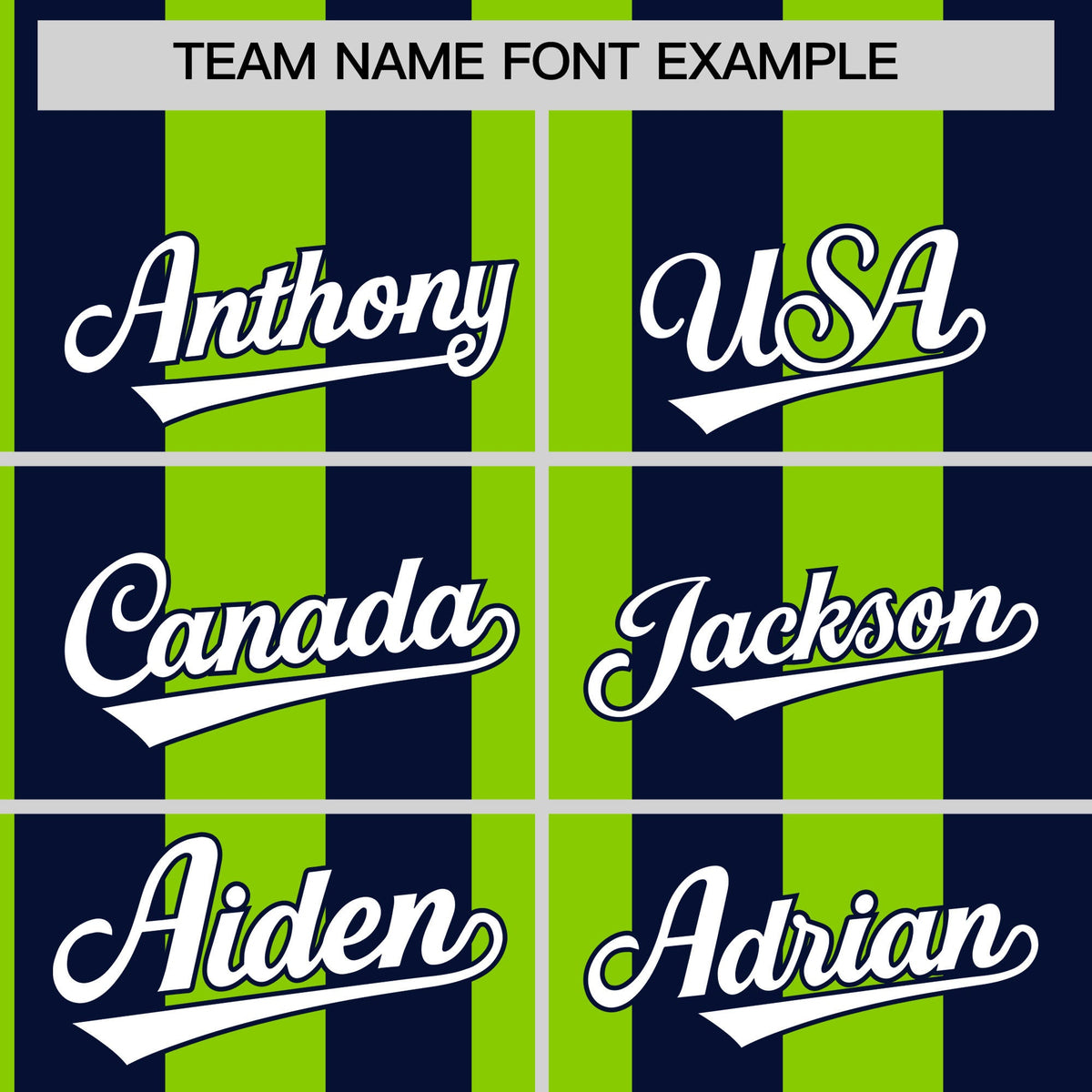 Custom Navy Neon Green Stripe Fashion Authentic Two-Button Softball Jersey