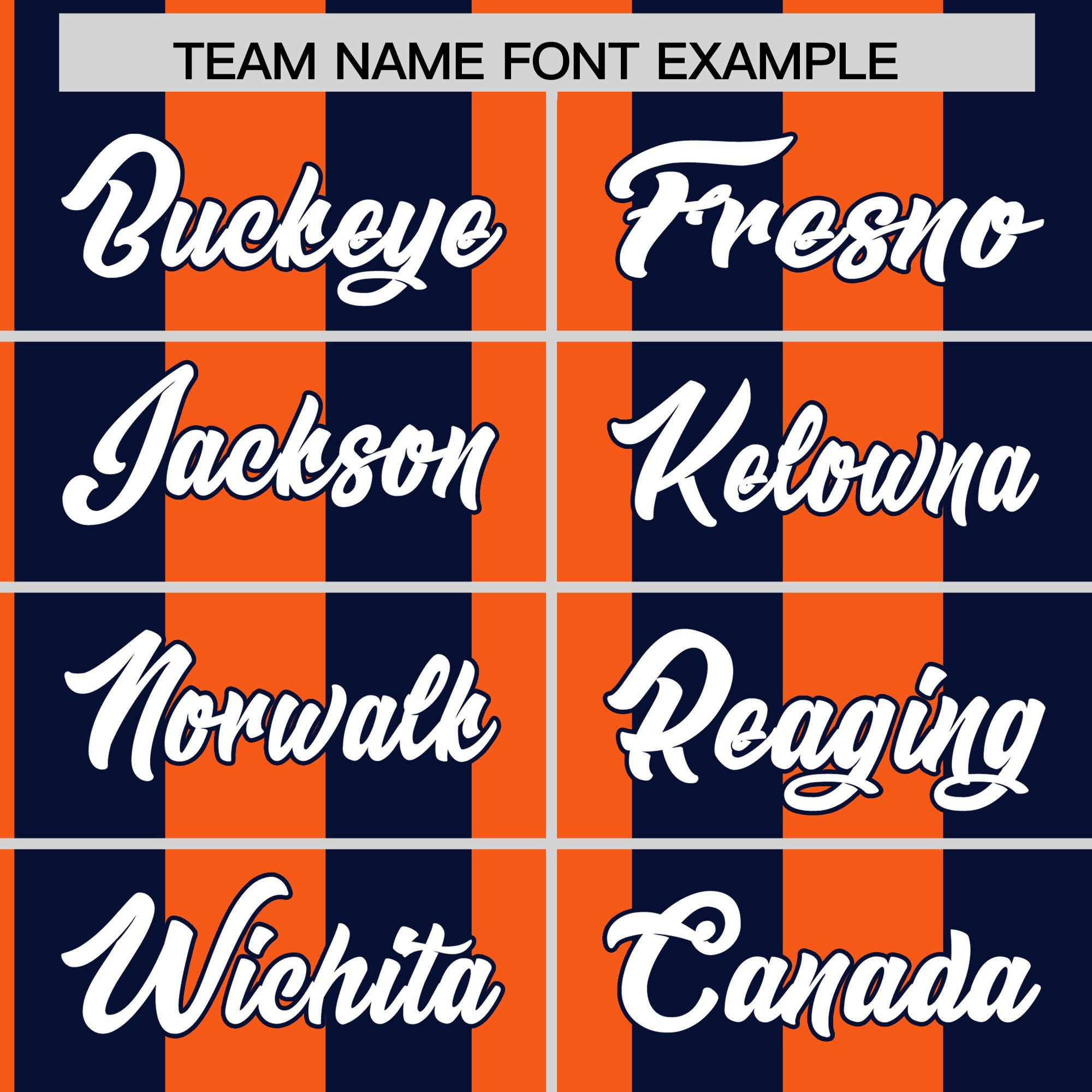 Custom Navy Orange Stripe Fashion Authentic Two-Button Baseball Jersey