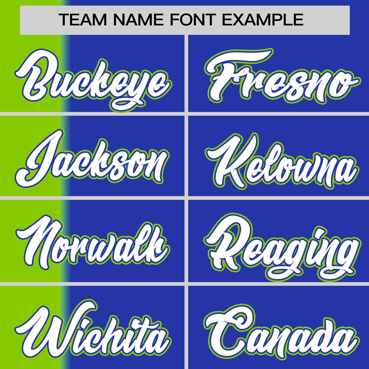 Custom Neon Green Royal Gradient Stripe Fashion Authentic Two-Button Softball Jersey