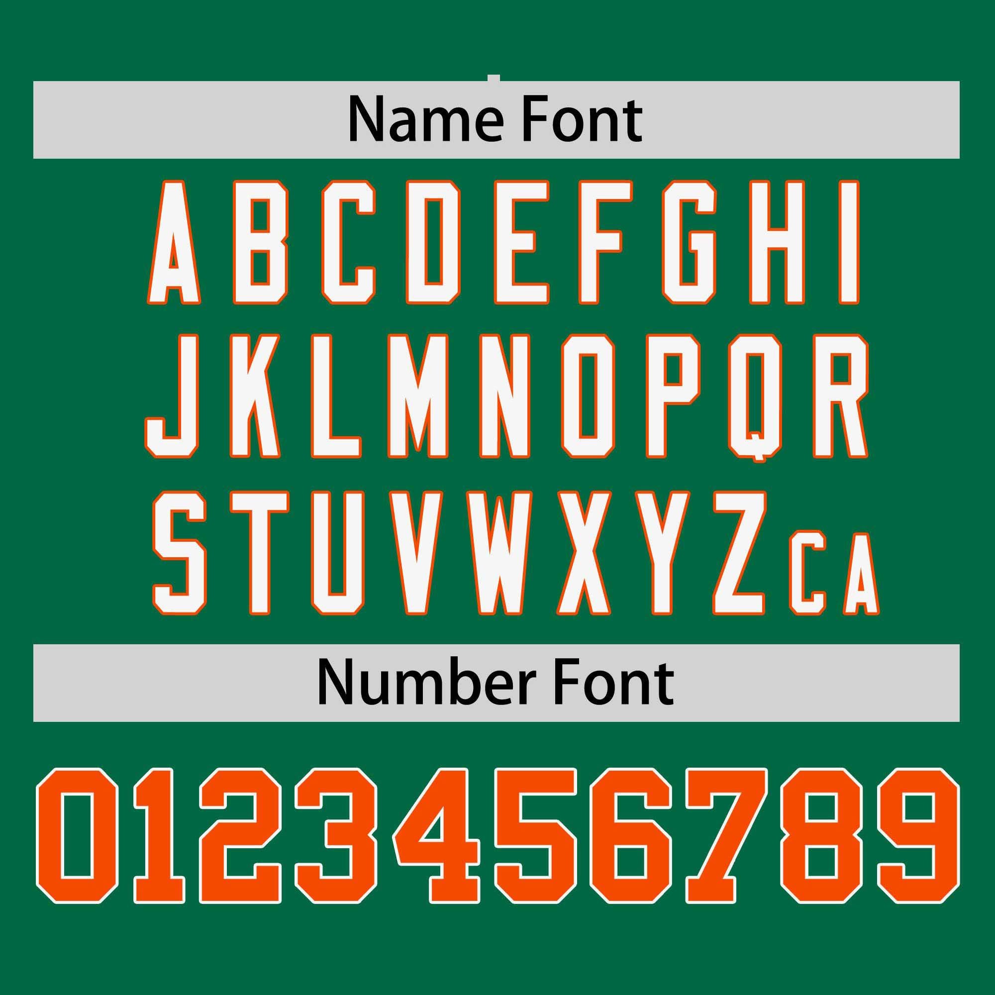 Custom Kelly Green Orange-White Stripe Fashion Raglan Sleeves Authentic Two-Button Softball Jersey