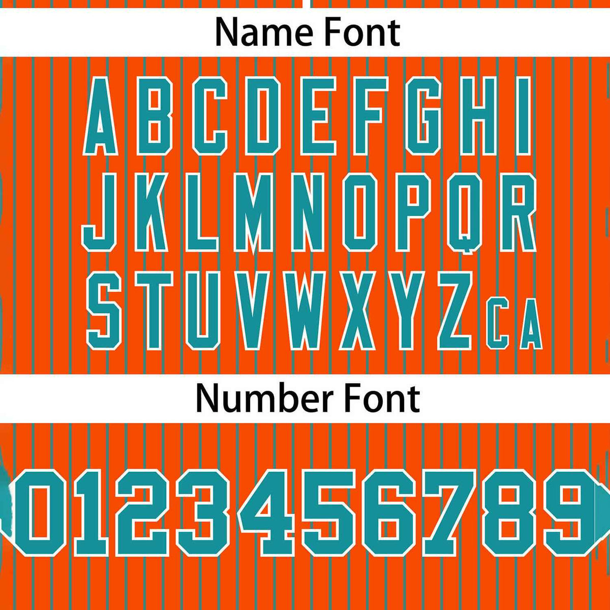 Custom Orange Aqua Stripe Fashion Authentic Two-Button Softball Jersey