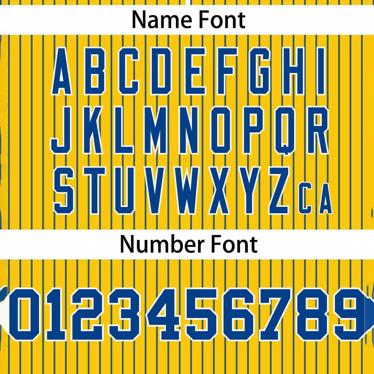 Custom Gold Royal Stripe Fashion Authentic Two-Button Softball Jersey