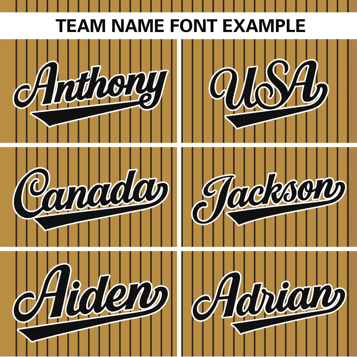 Custom Old Gold Black Stripe Fashion Authentic Two-Button Softball Jersey