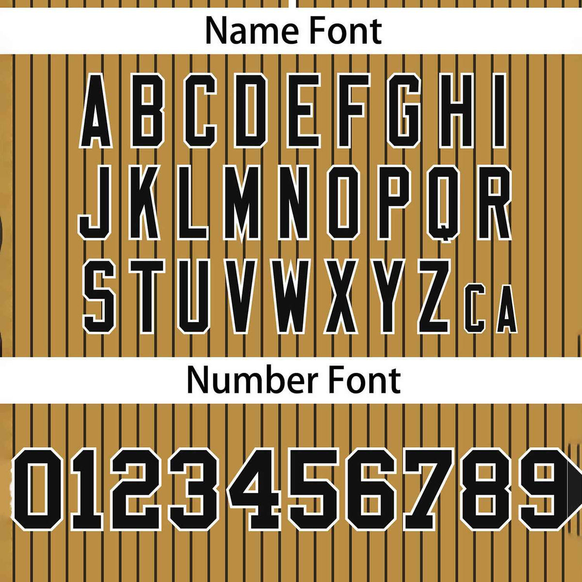 Custom Old Gold Black Stripe Fashion Authentic Two-Button Softball Jersey