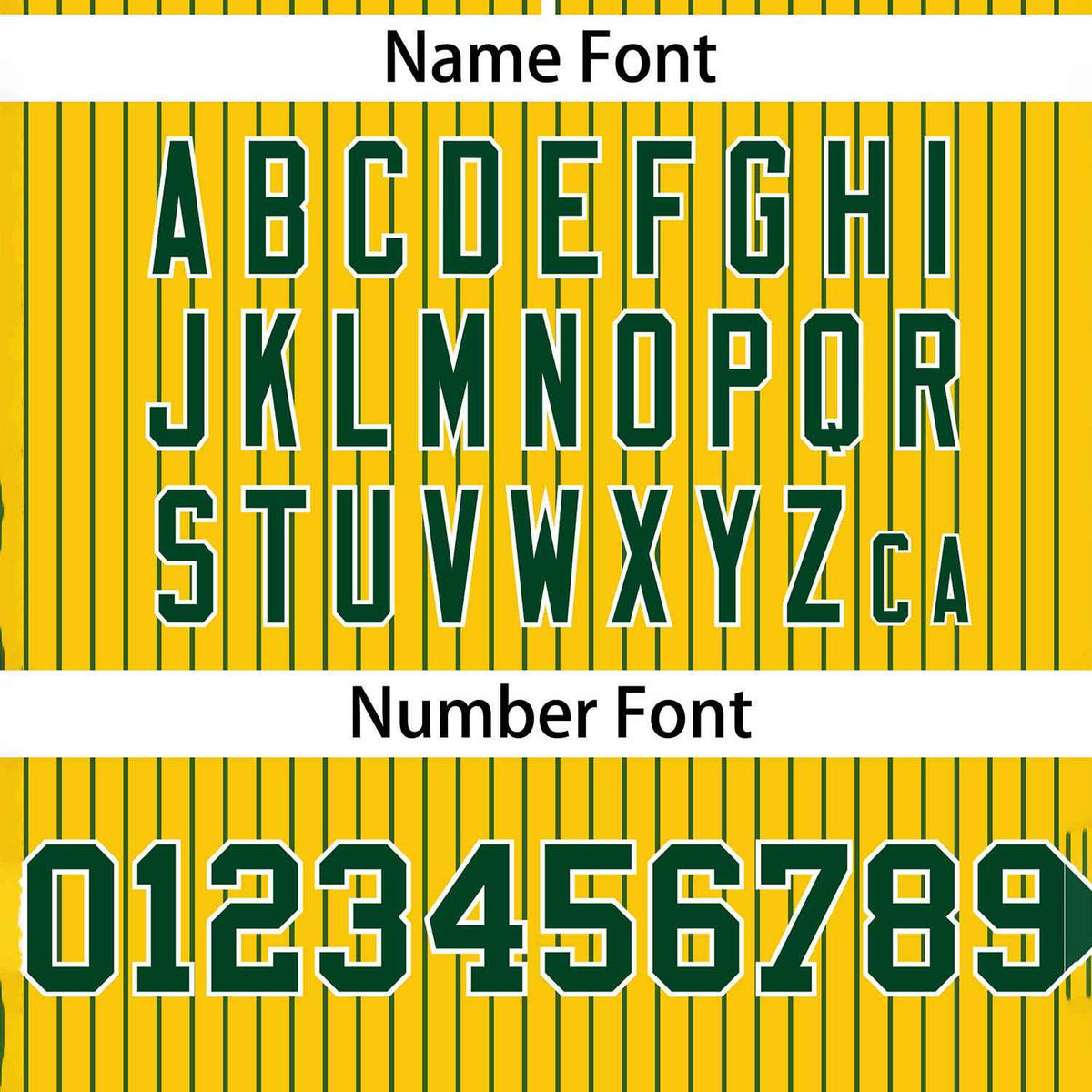 Custom Gold Green Stripe Fashion Authentic Two-Button Softball Jersey