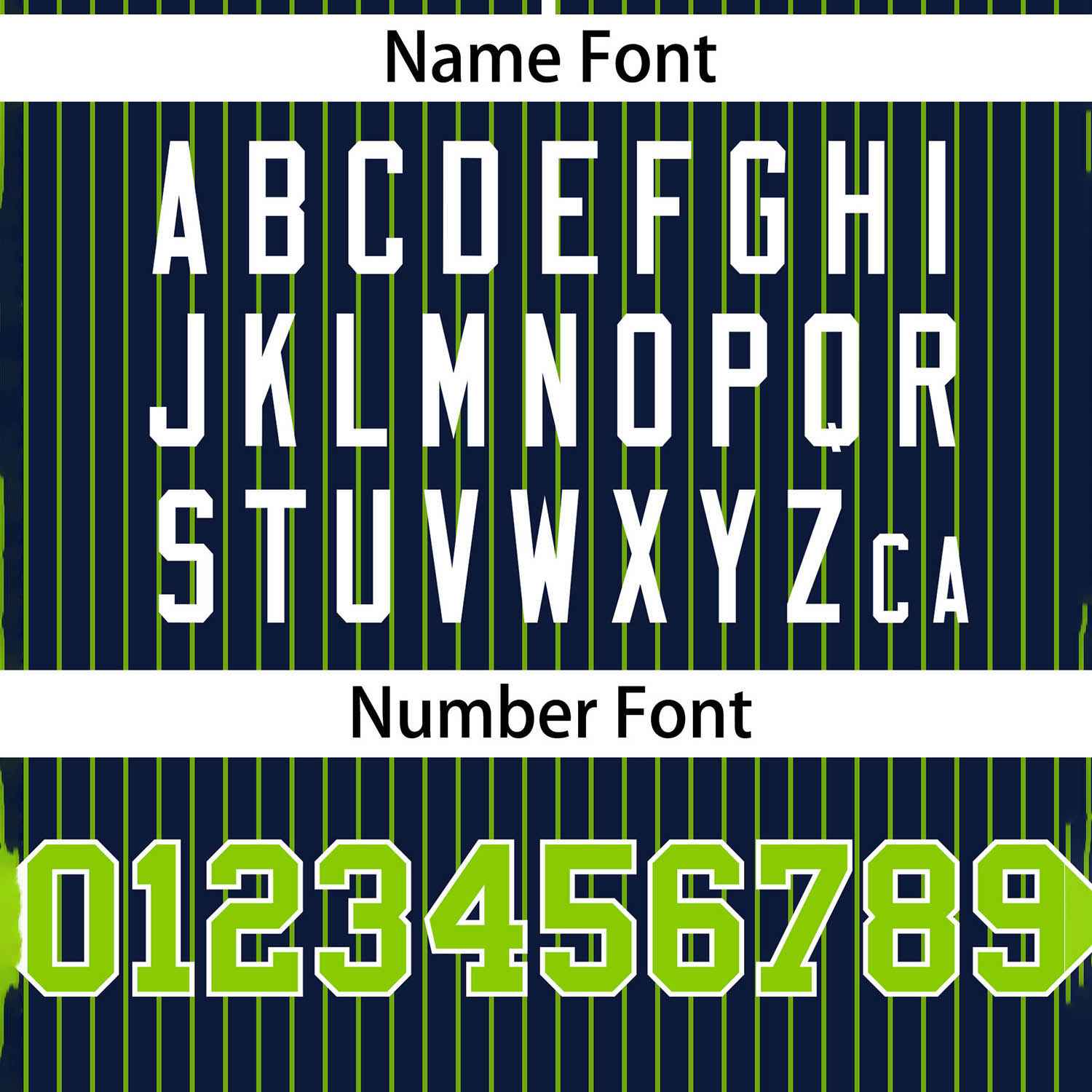 Custom Navy Neon Green Stripe Fashion Authentic Two-Button Softball Jersey