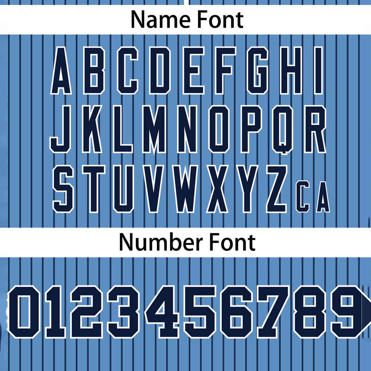 Custom Light Blue Navy Stripe Fashion Authentic Two-Button Softball Jersey