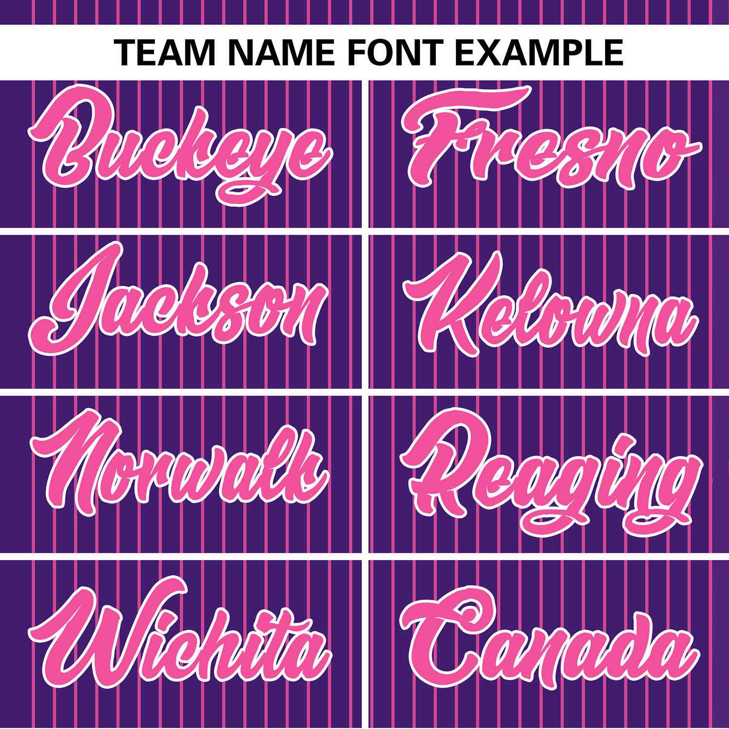Custom Purple Pink Stripe Fashion Authentic Two-Button Baseball Jersey