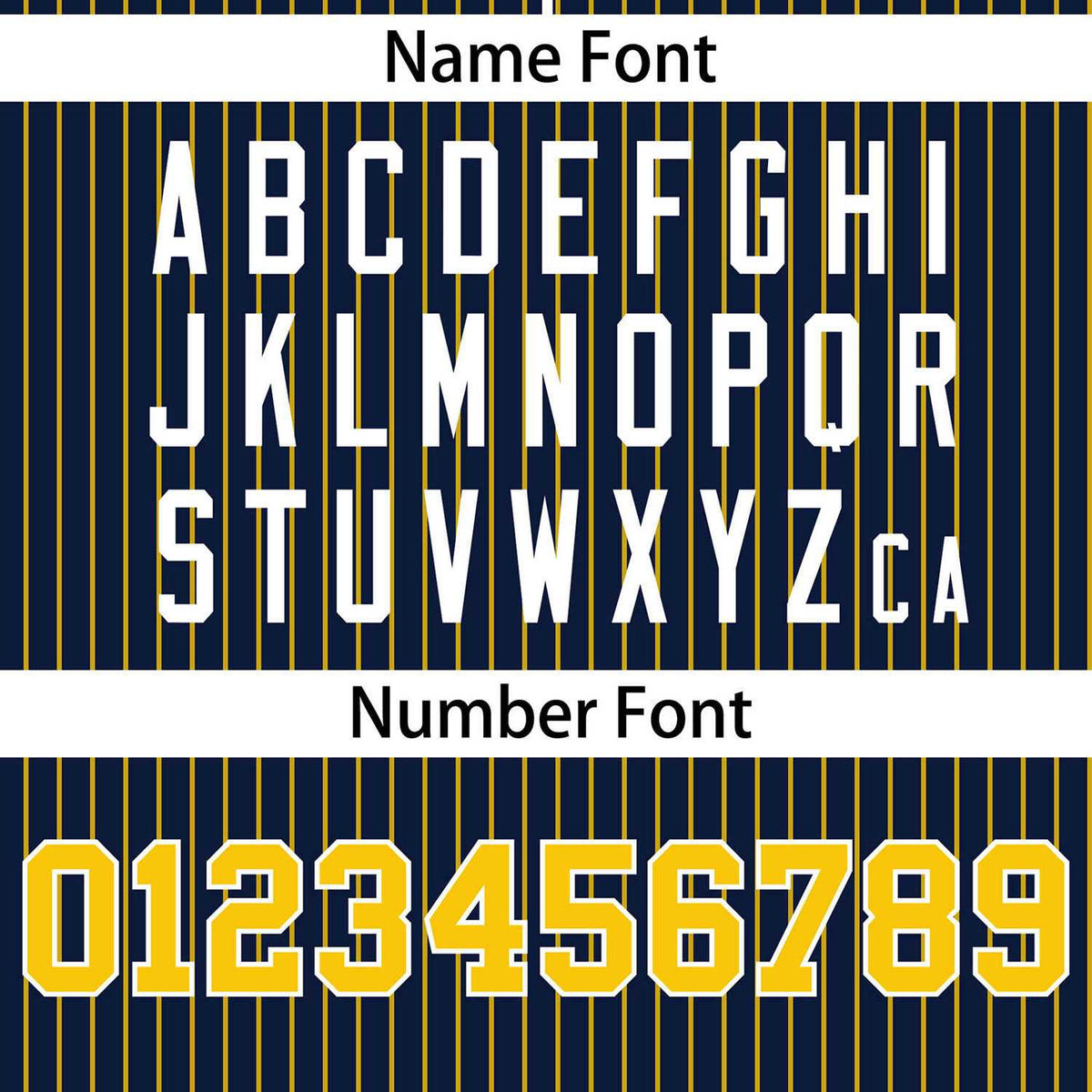 Custom Navy Gold Stripe Fashion Authentic Two-Button Softball Jersey