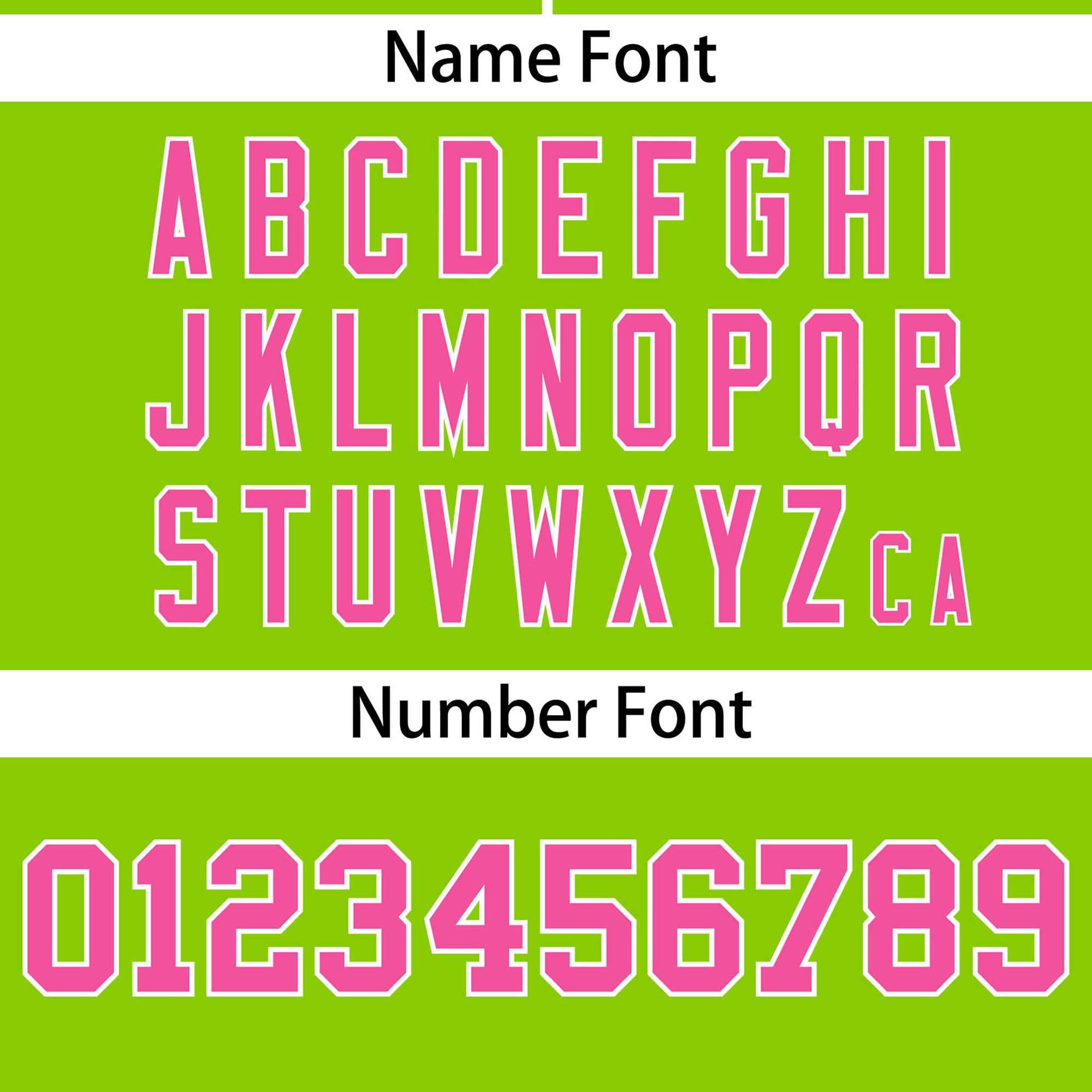 Custom Neon Green White-Pink Color Block Personalized Authentic Two-Button Softball Jersey