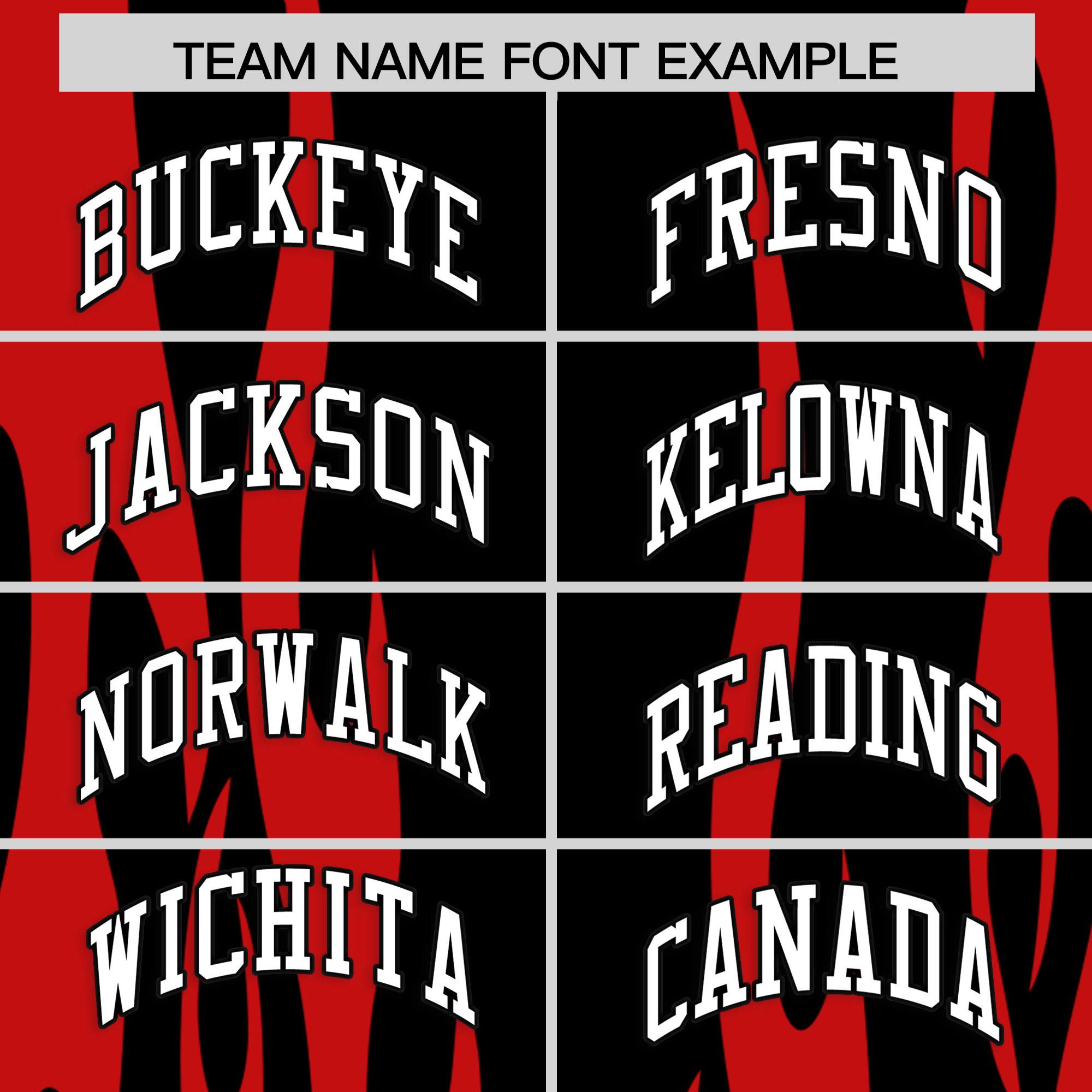 Custom Black Red Flame Pattern Authentic Pullover Baseball Jersey