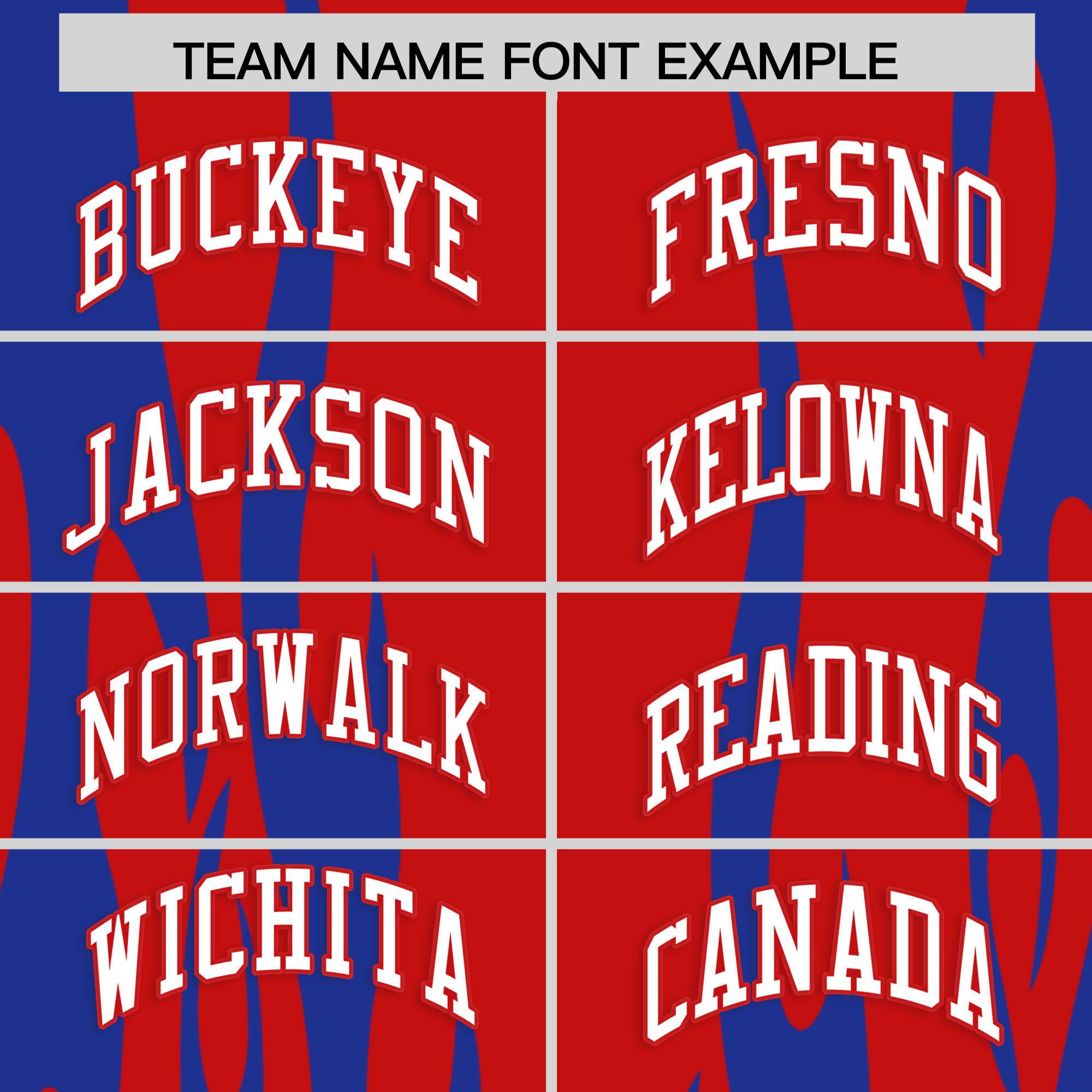 Custom Red Royal Flame Pattern Authentic Pullover Baseball Jersey