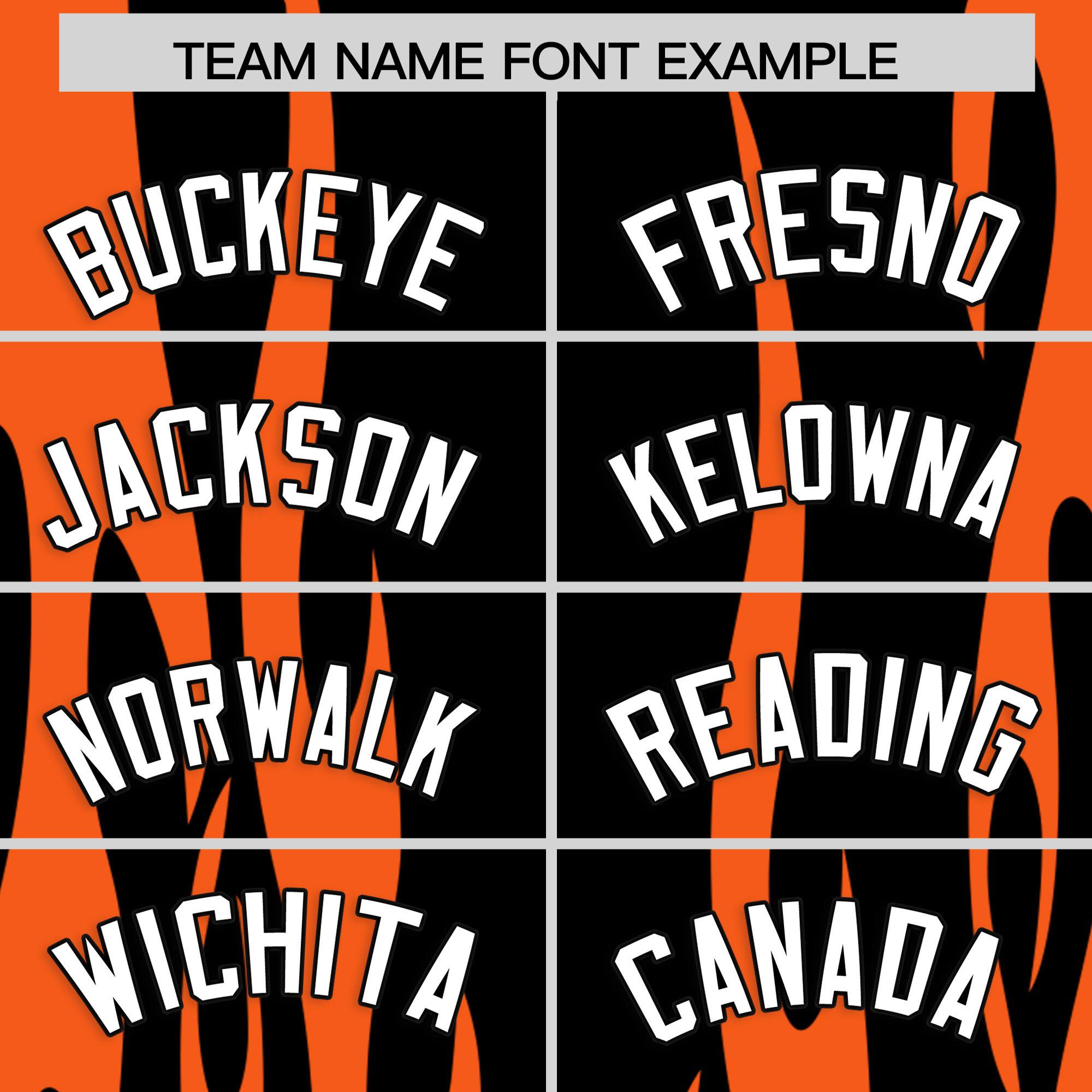 Custom Black Orange Flame Pattern Authentic Pullover Baseball Jersey