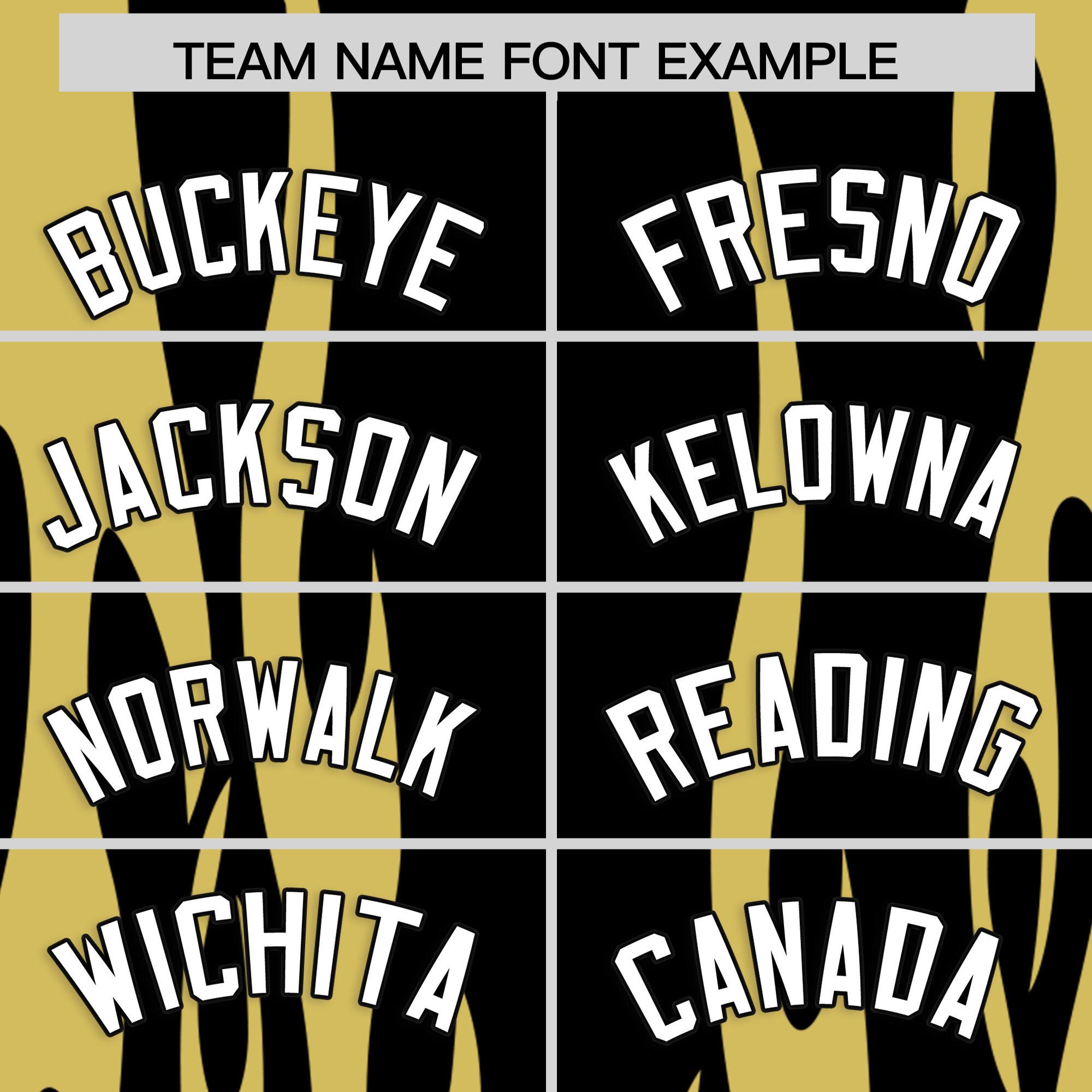 Custom Black Old Gold Flame Pattern Authentic Pullover Baseball Jersey