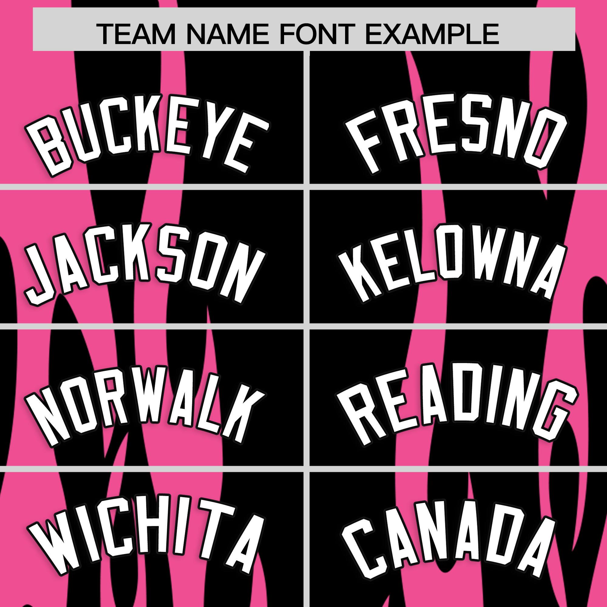 Custom Black Pink Flame Pattern Authentic Pullover Baseball Jersey