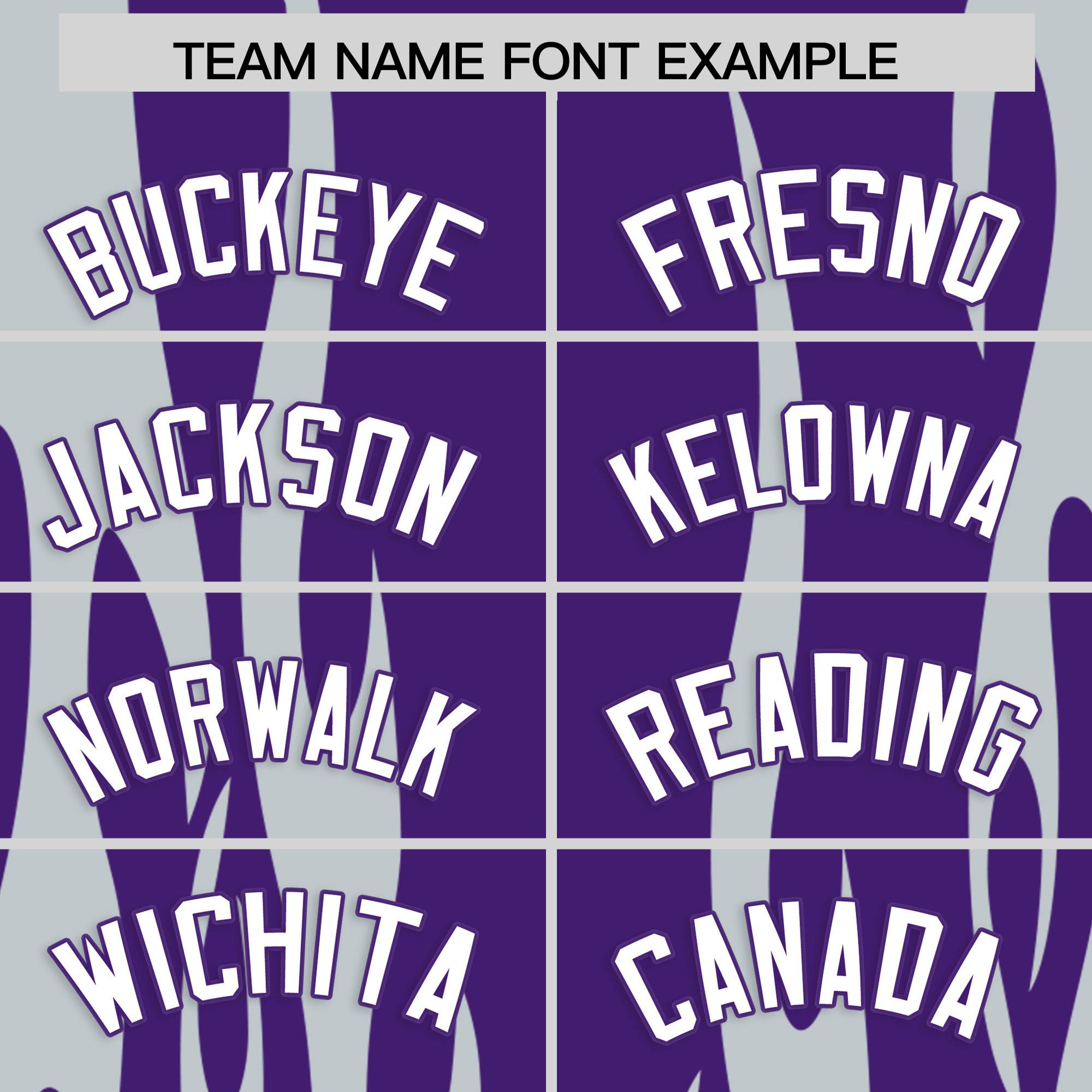 Custom Purple Silver Flame Pattern Authentic Pullover Baseball Jersey
