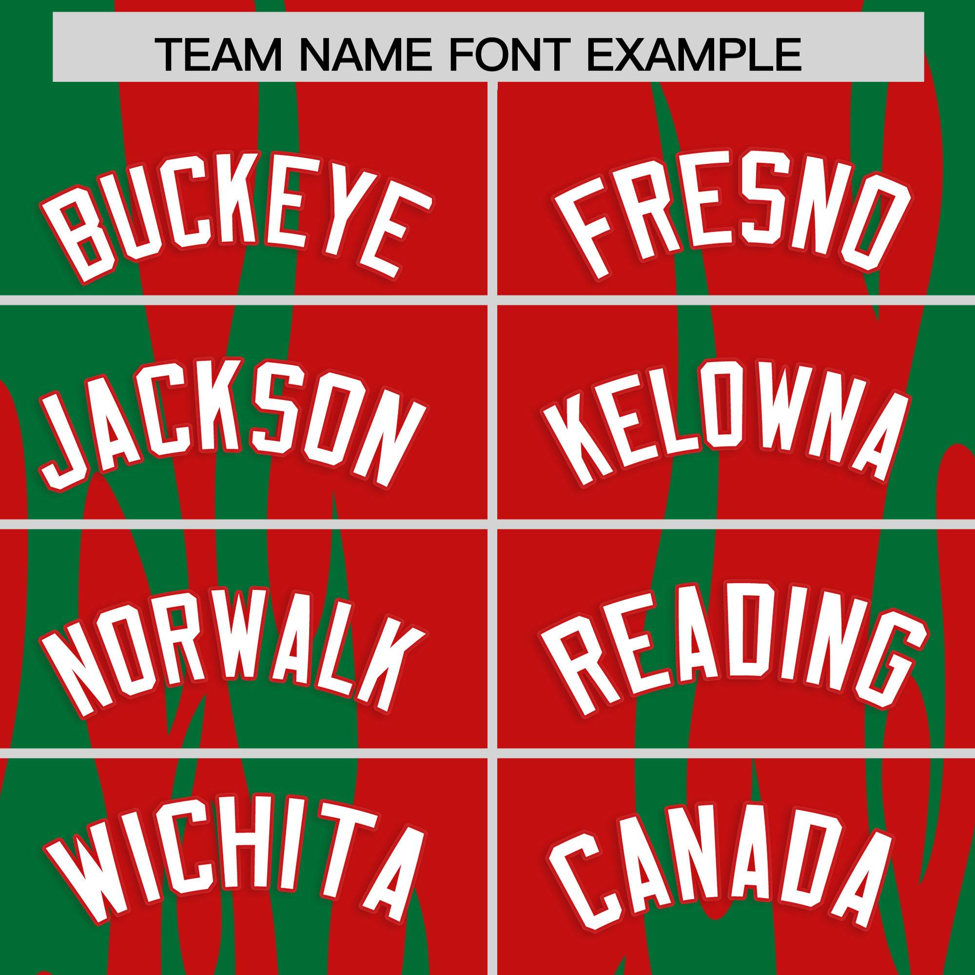 Custom Red Kelly Green Flame Pattern Authentic Pullover Baseball Jersey