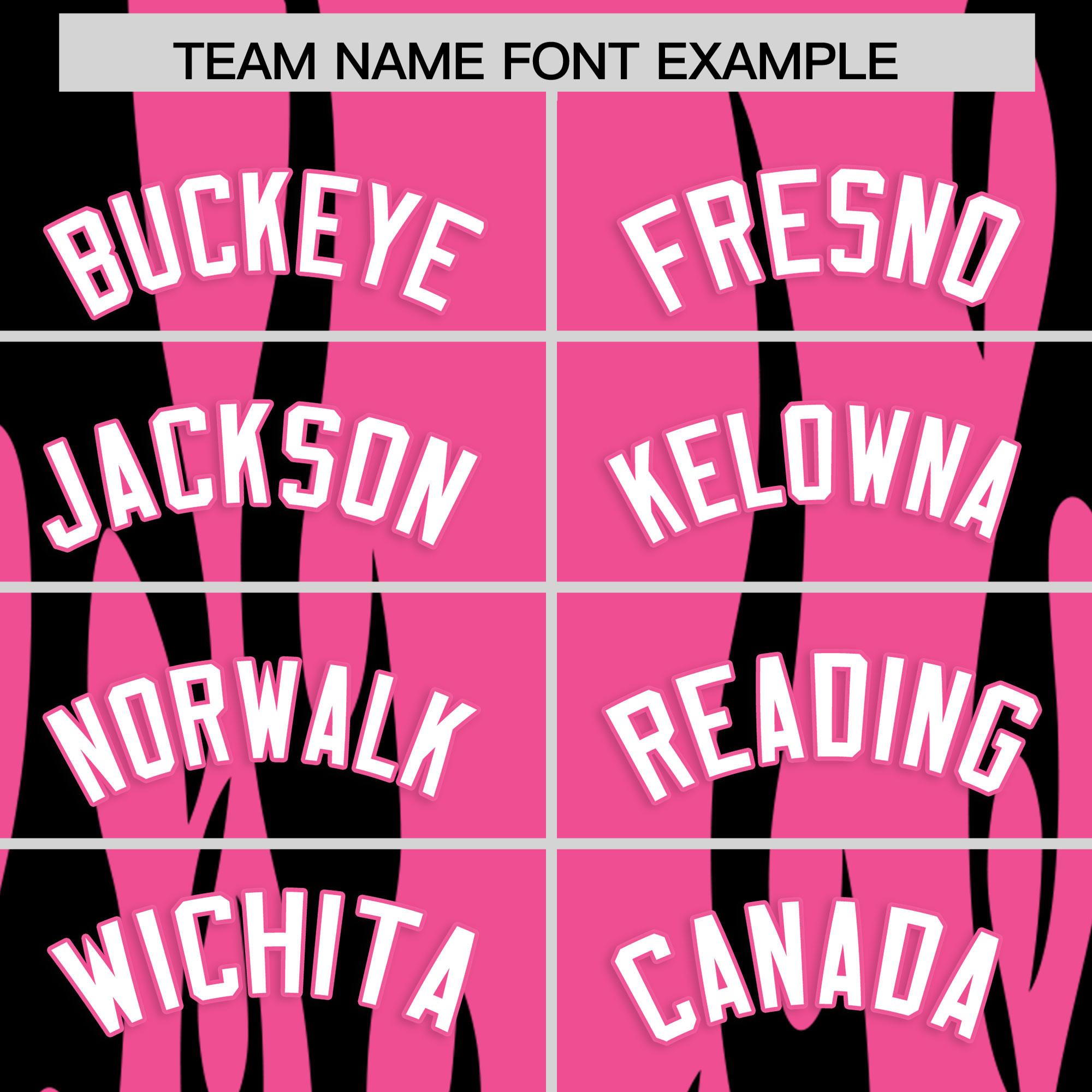 Custom Pink Black Flame Pattern Authentic Pullover Baseball Jersey