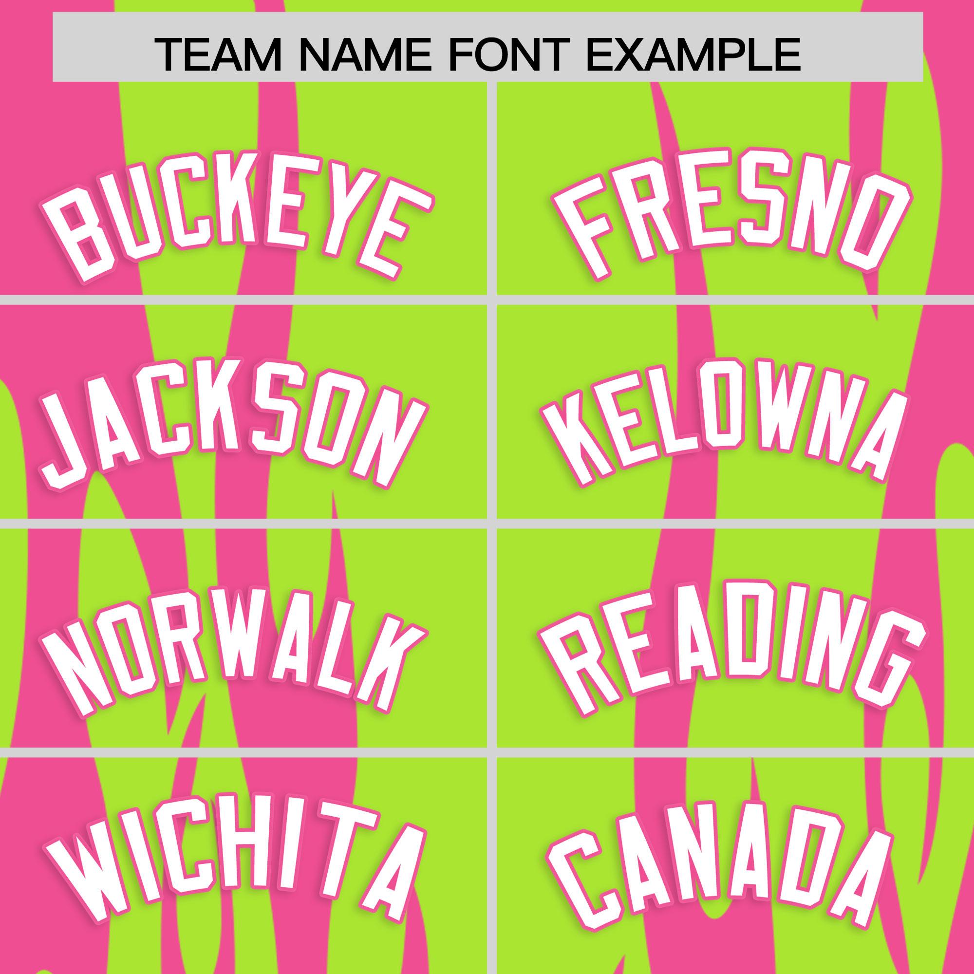 Custom Neon Green Pink Flame Pattern Authentic Pullover Baseball Jersey