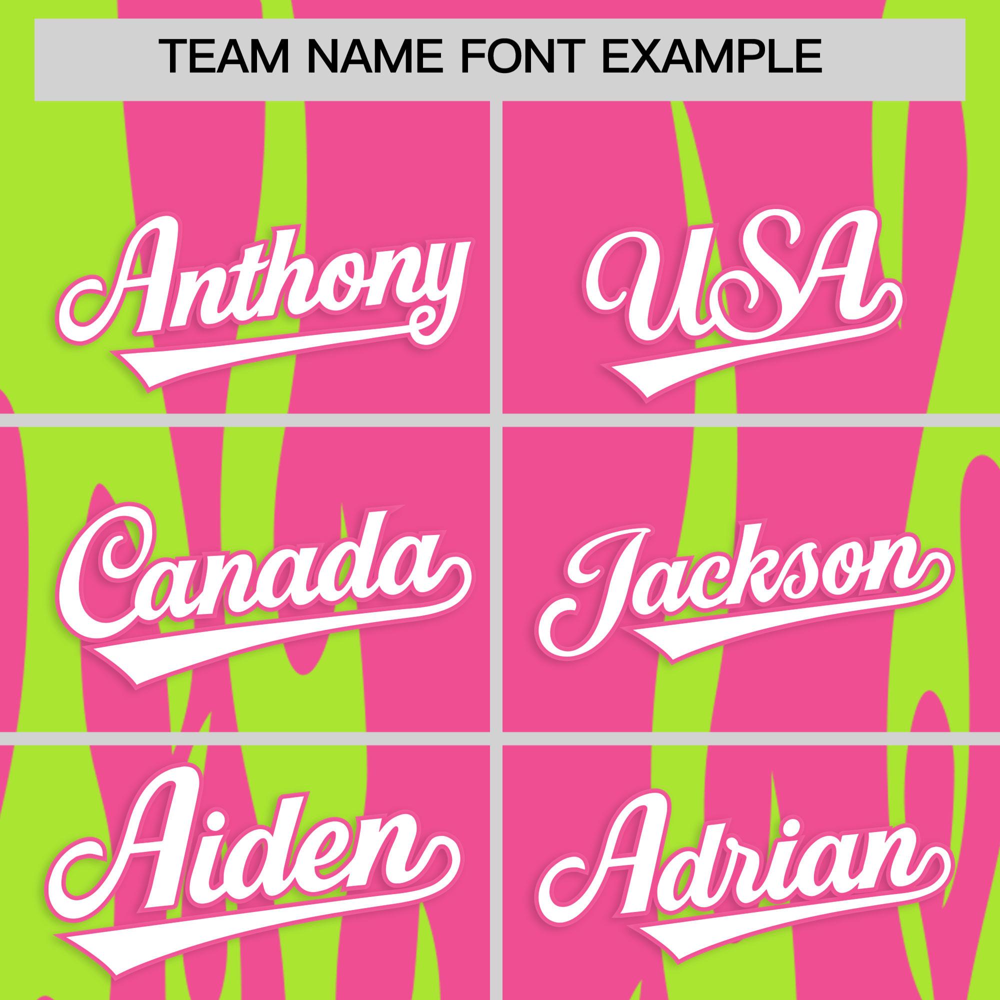 Custom Pink Neon Green Flame Pattern Authentic Pullover Baseball Jersey