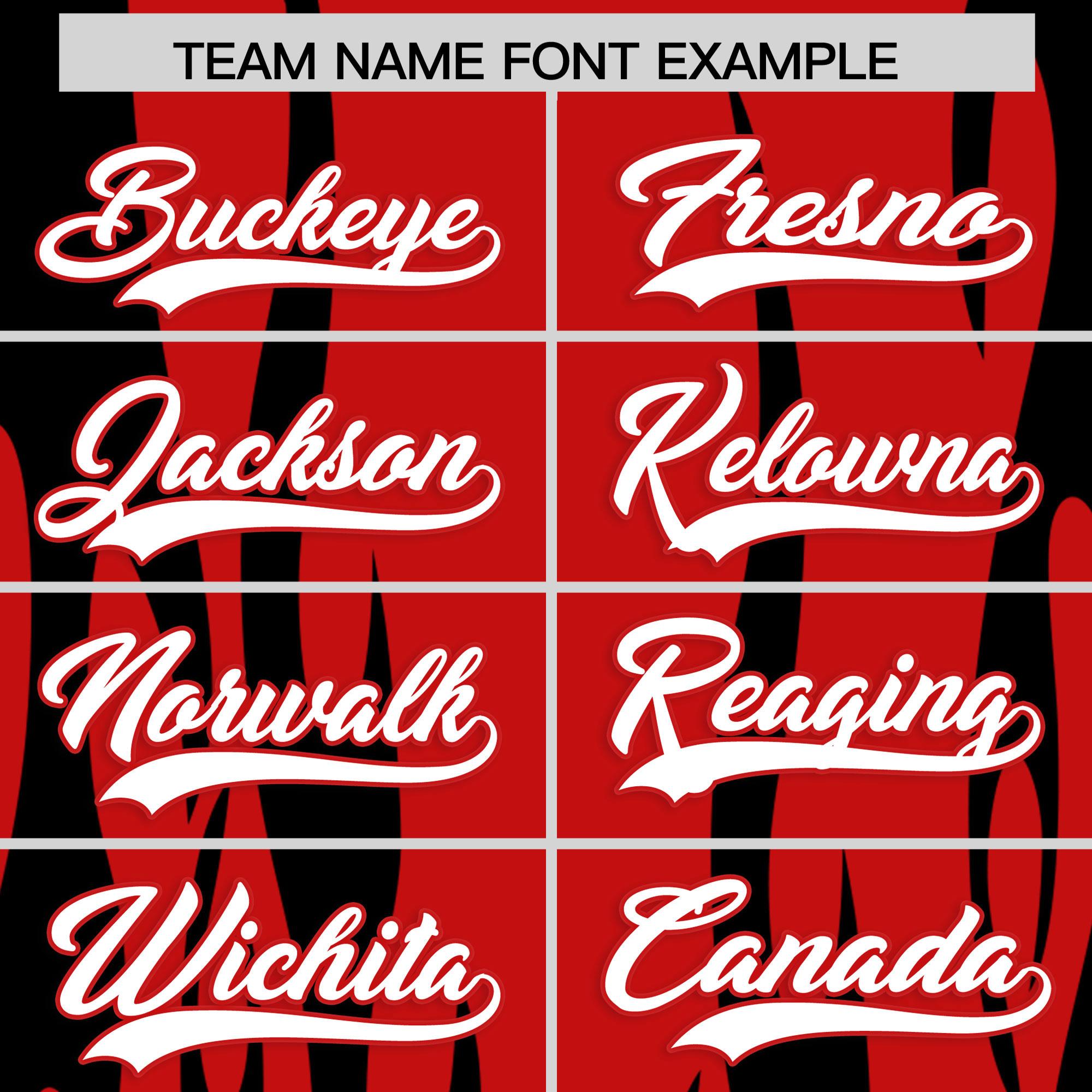 Custom Red Black Flame Pattern Authentic Pullover Baseball Jersey