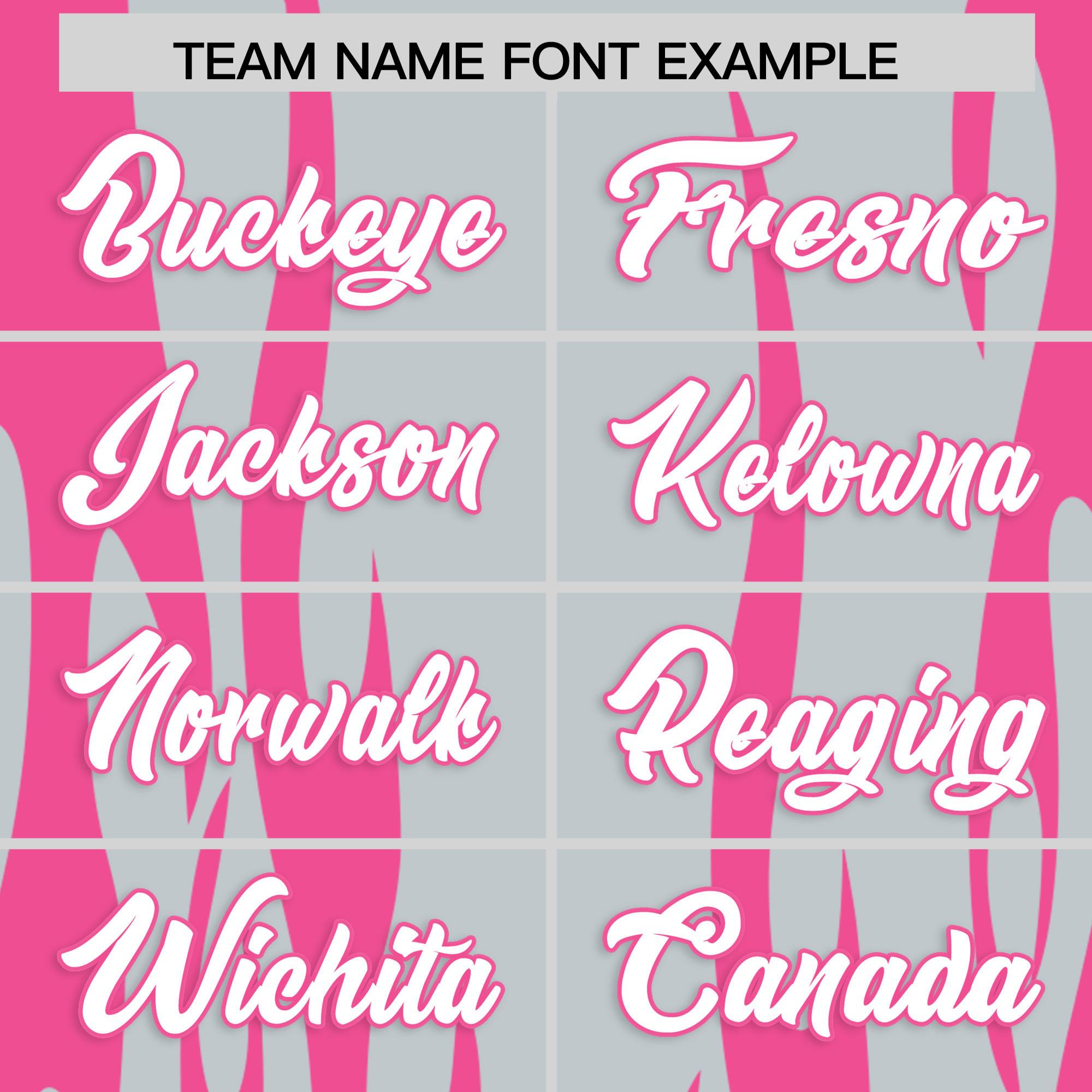 Custom Pink Silver Flame Pattern Authentic Pullover Baseball Jersey