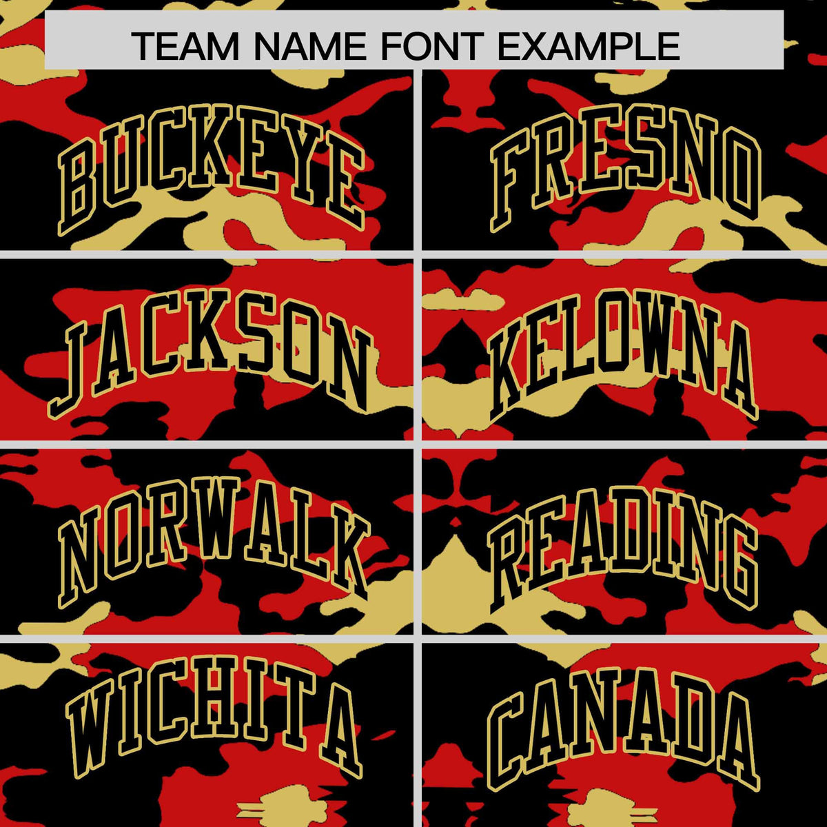 Custom Black Red and Old Gold Camo Fashion Authentic Sleeveless Baseball Jersey