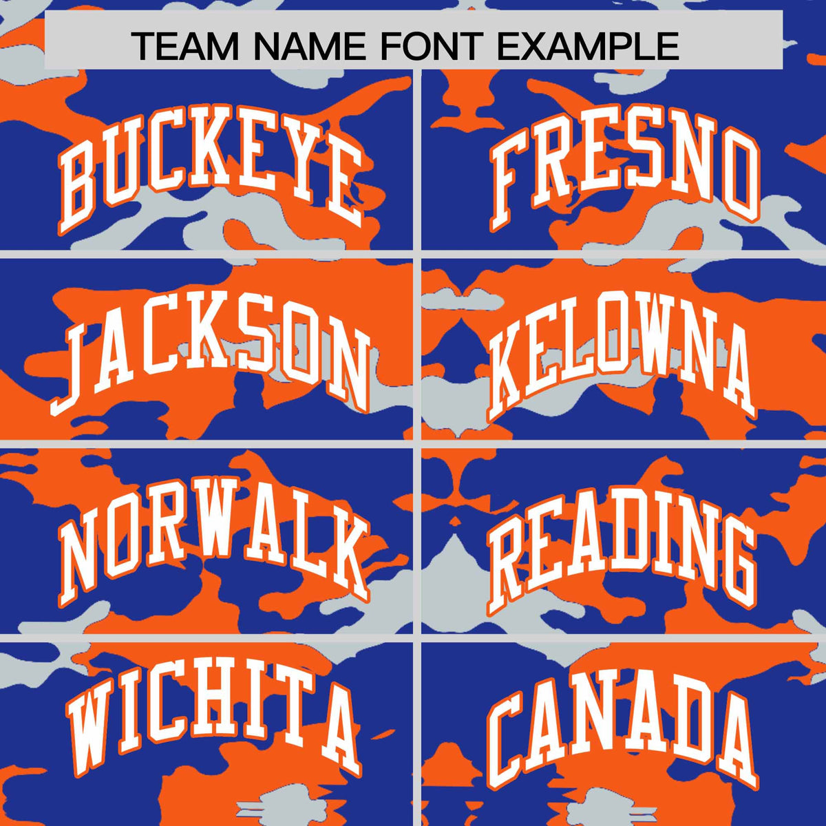 Custom Royal Orange and Silver Camo Fashion Authentic Sleeveless Baseball Jersey