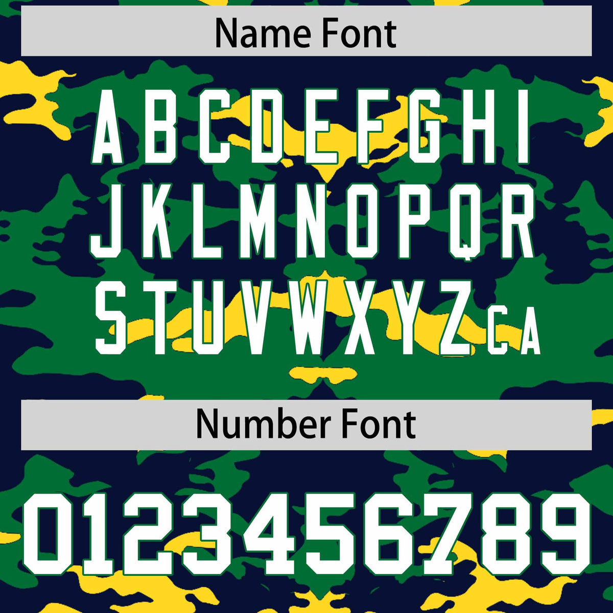 Custom Navy Kelly Green and Gold Camo Fashion Authentic Sleeveless Baseball Jersey