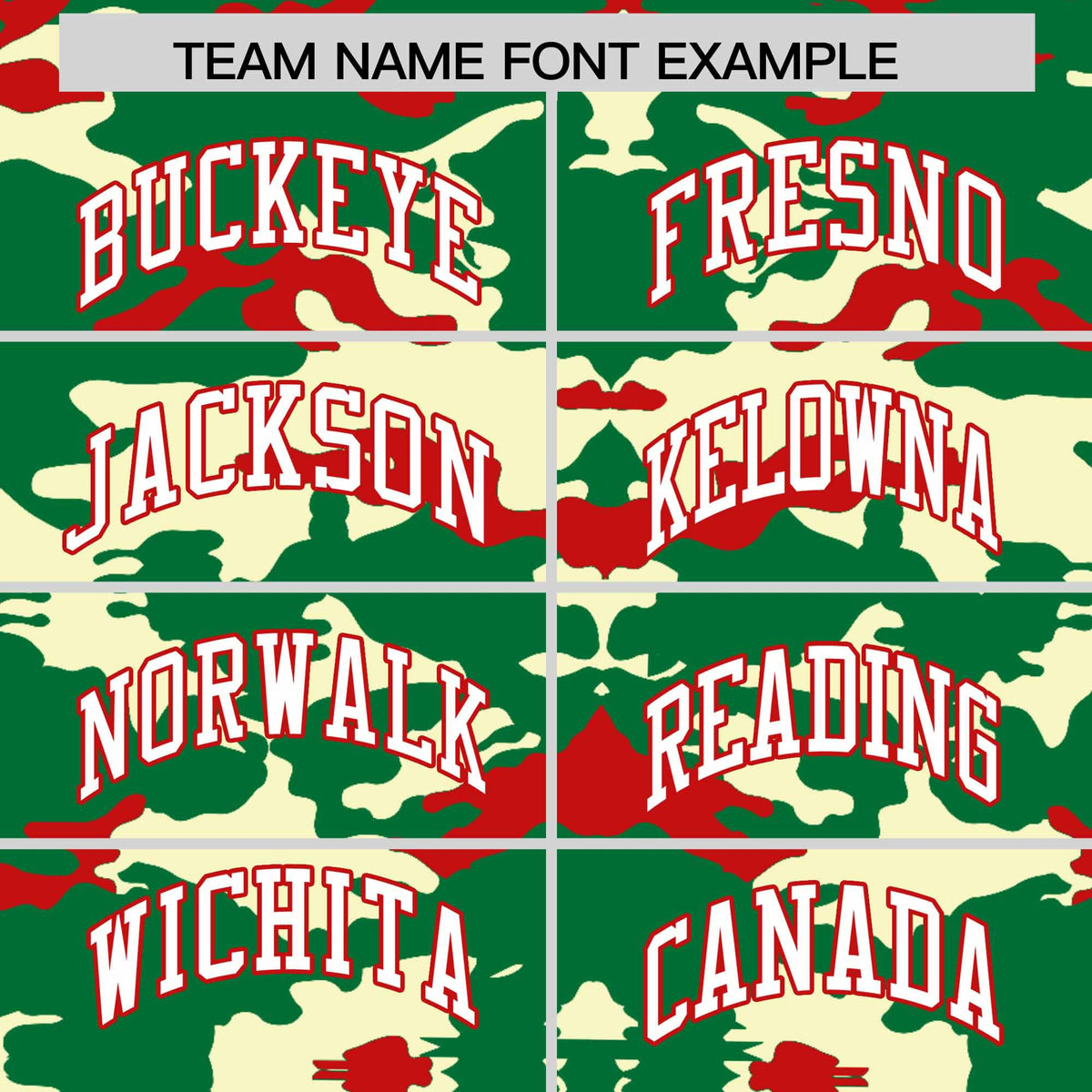 Custom Kelly Green Red Camo Fashion Authentic Sleeveless Baseball Jersey