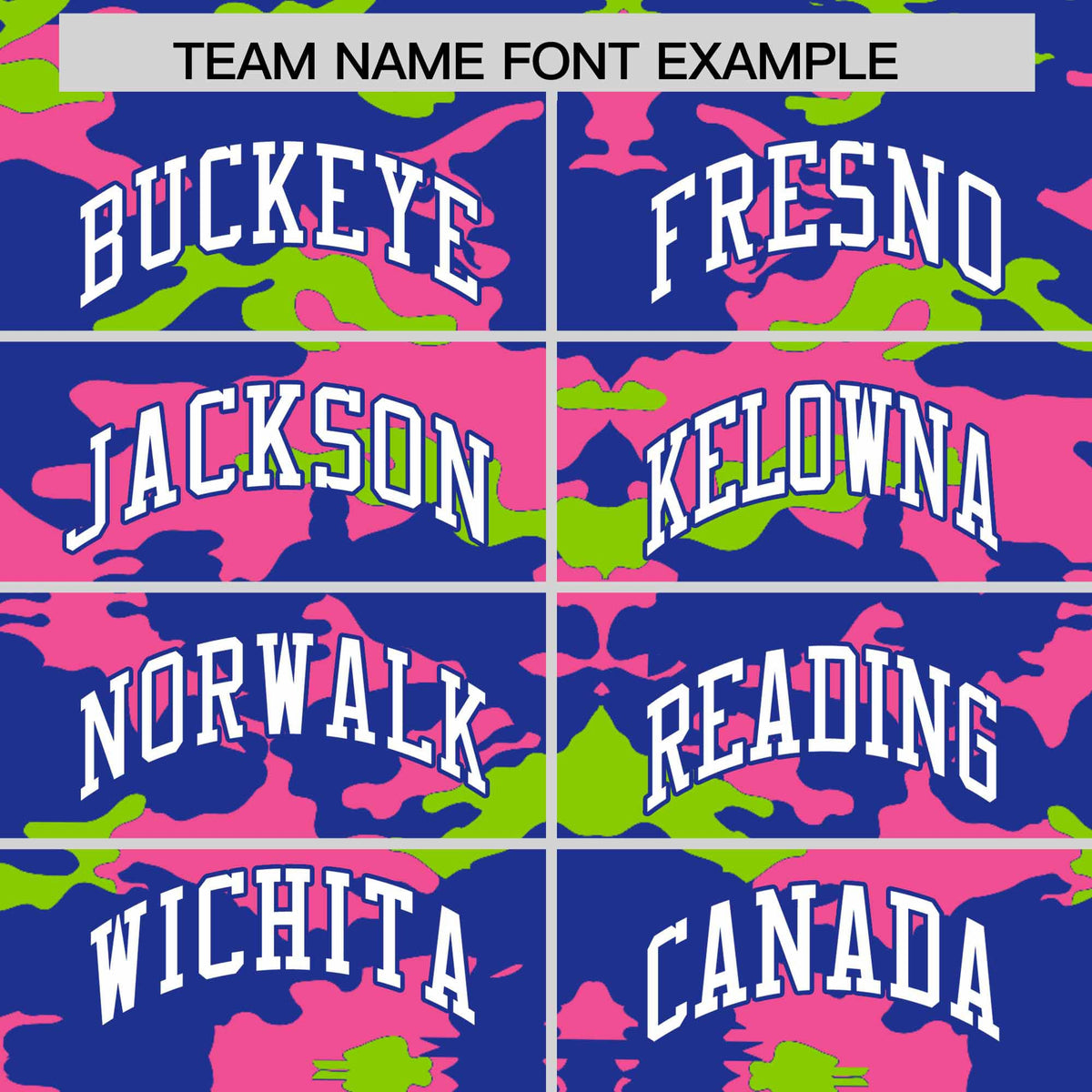 Custom Royal Pink and Neon Green Camo Fashion Authentic Sleeveless Baseball Jersey