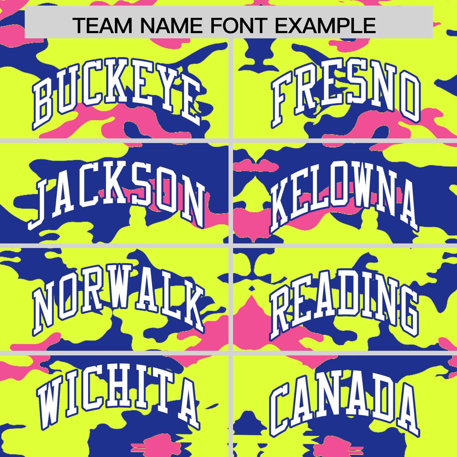 Custom Fluorescent Green Royal and Pink Camo Fashion Authentic Sleeveless Baseball Jersey