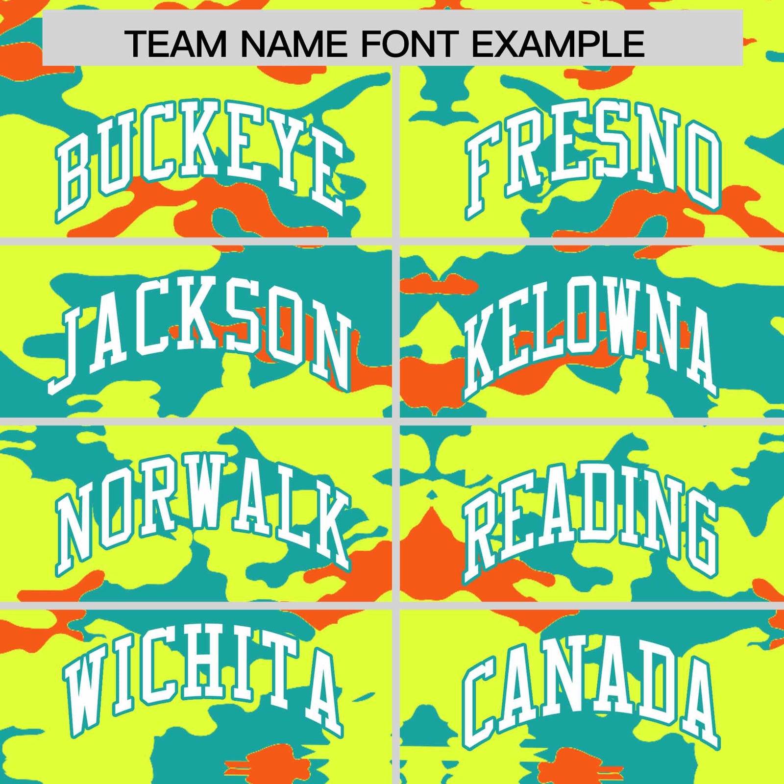 Custom Fluorescent Green Aqua and Orange Camo Fashion Authentic Sleeveless Baseball Jersey