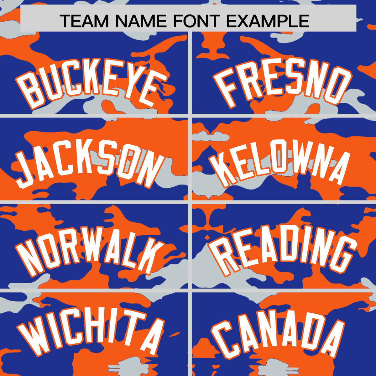 Custom Royal Orange and Silver Camo Fashion Authentic Sleeveless Baseball Jersey