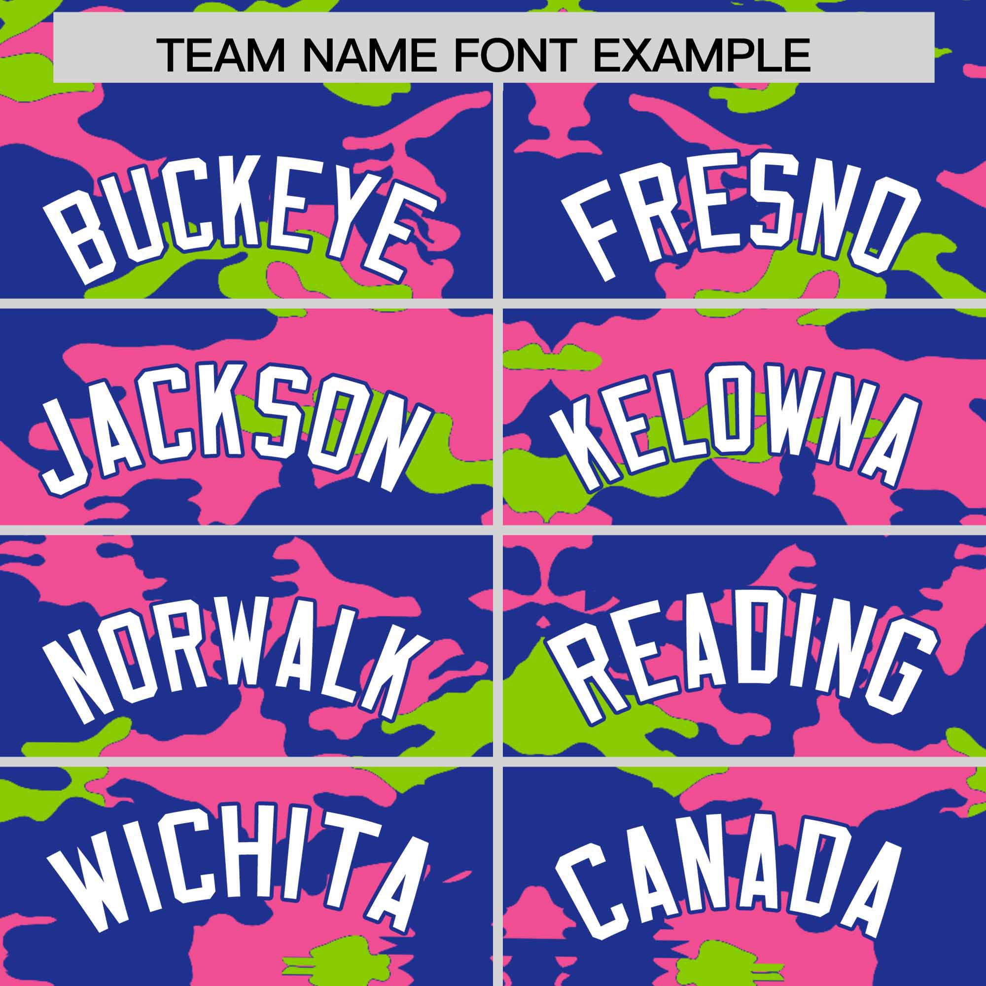 Custom Royal Pink and Neon Green Camo Fashion Authentic Sleeveless Baseball Jersey