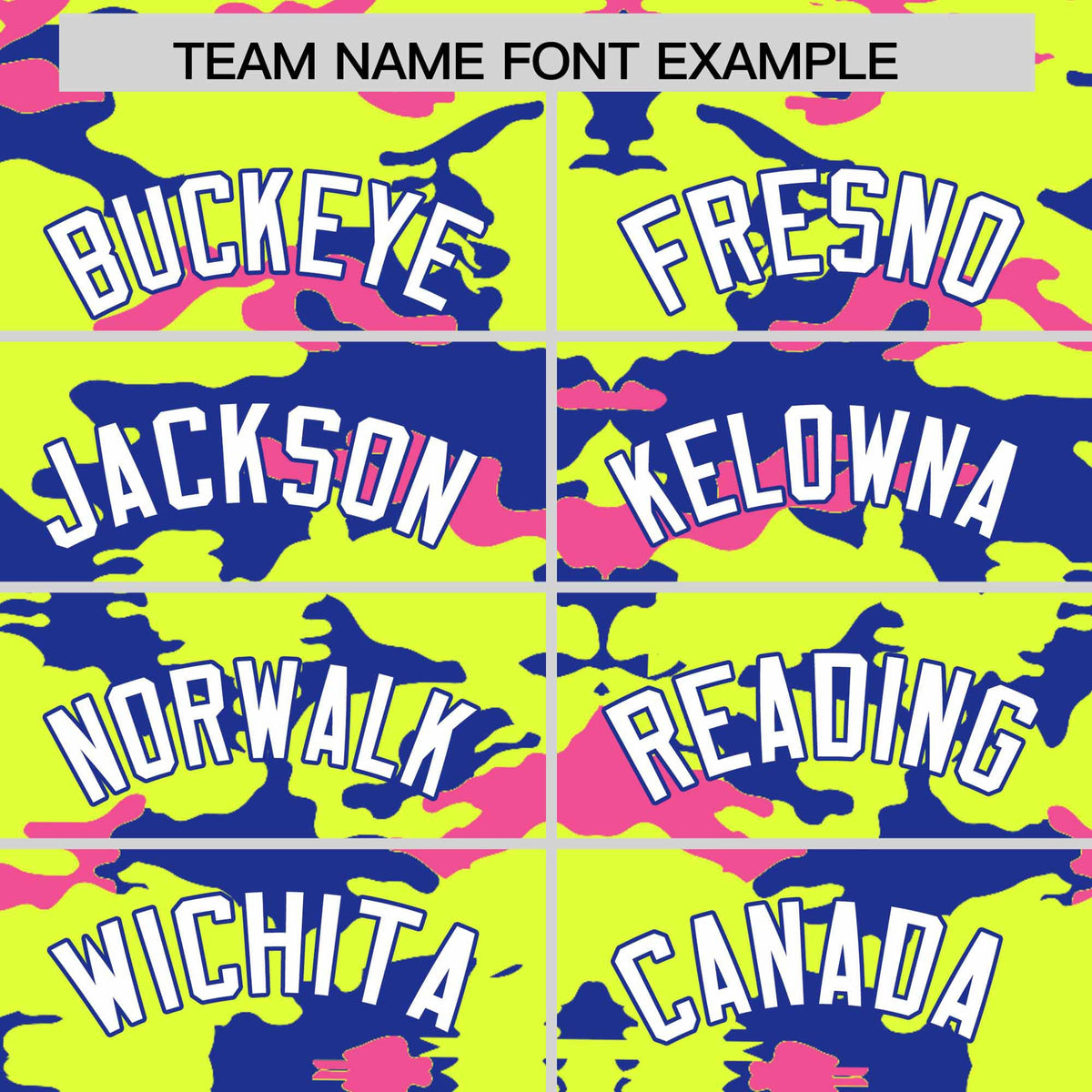 Custom Fluorescent Green Royal and Pink Camo Fashion Authentic Sleeveless Baseball Jersey