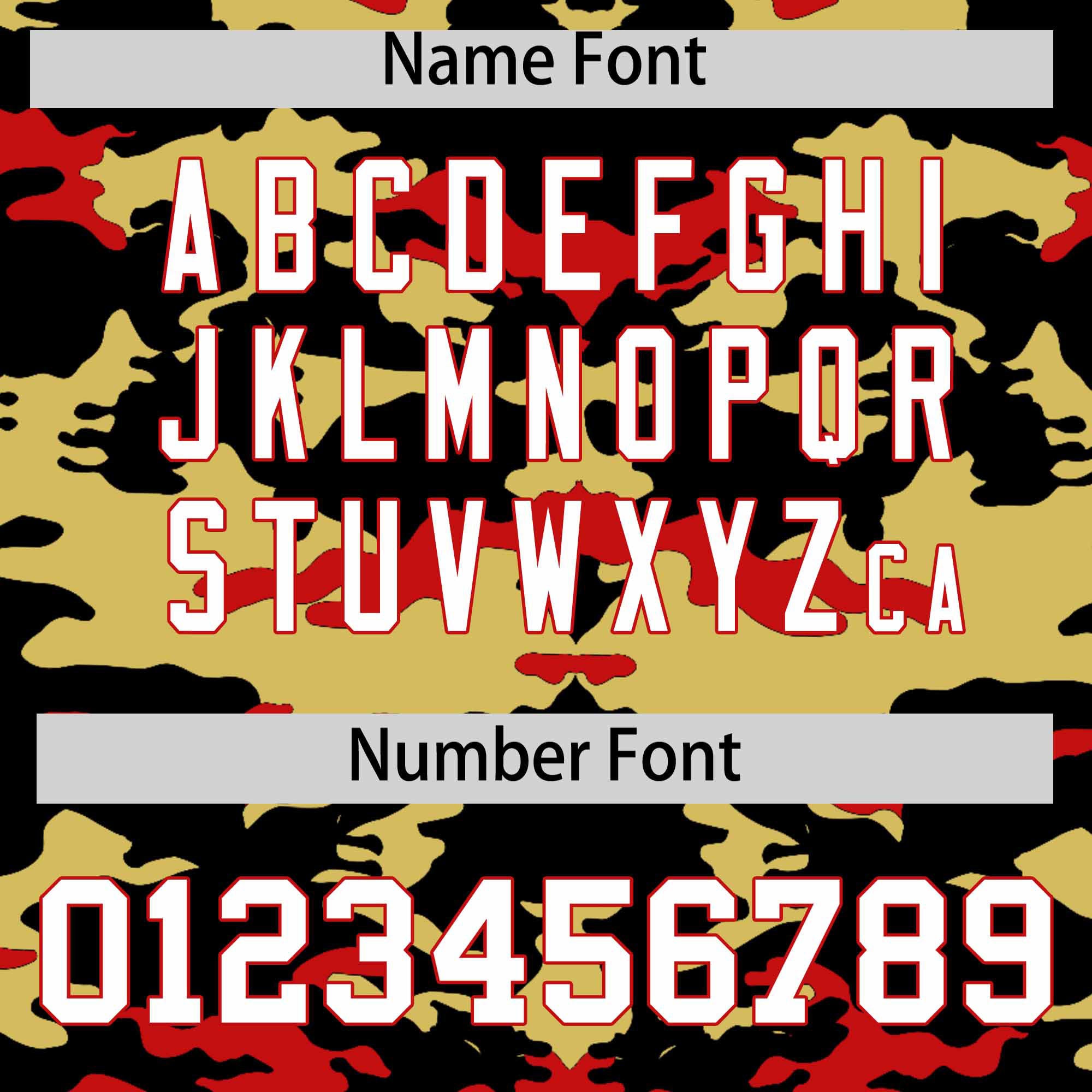 Custom Black Old Gold and Red Camo Fashion Authentic Sleeveless Baseball Jersey